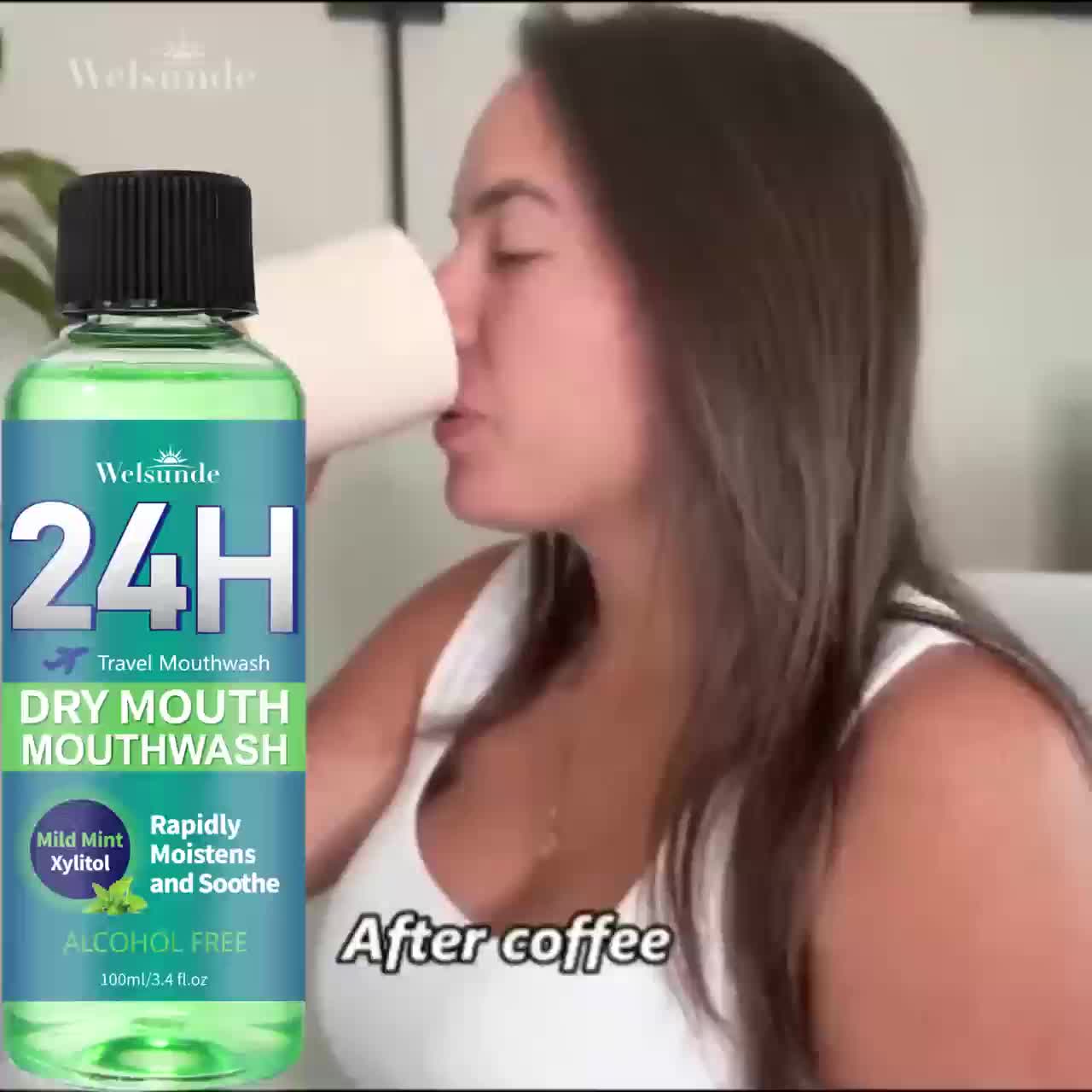 24H Dry Mouth Mouthwash - Rapidly Moistens And Soothes with a Minty Taste, Contains Xylitol, Helps Maintain Oral Comfort, Long-Lasting Oral Comfort, Travel Mouthwash, No Oral Irritation, Natural Ingredients for Daily Oral Care, Suitable for Everyone - Image 12