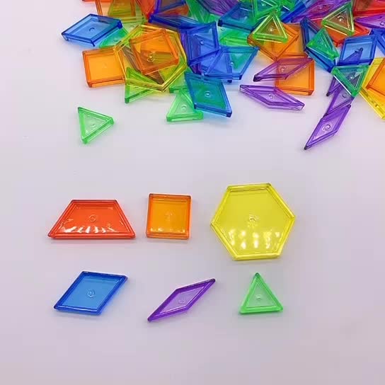 Translucent Pattern Blocks for Educational Light Table Play