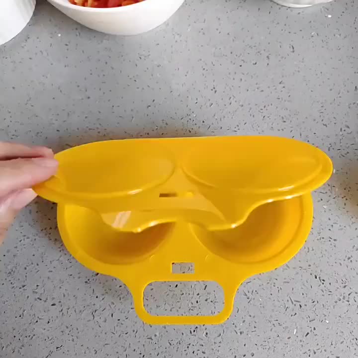 White Egg Steamer Box for Microwave Cooking
