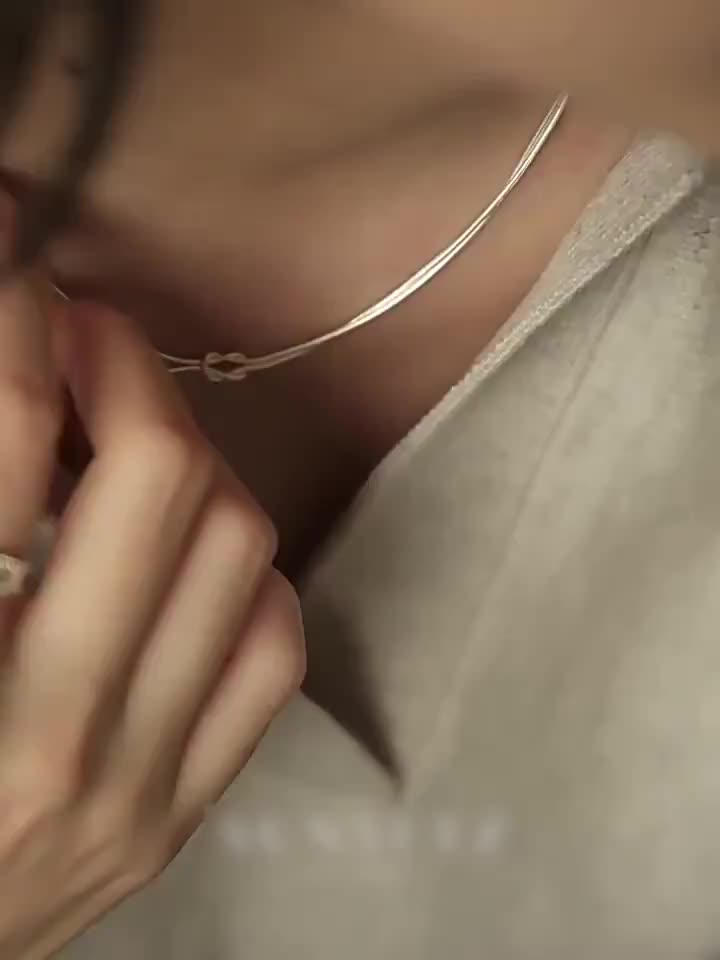 Women's Adjustable Stainless Steel 18K Plated Stackable Necklace