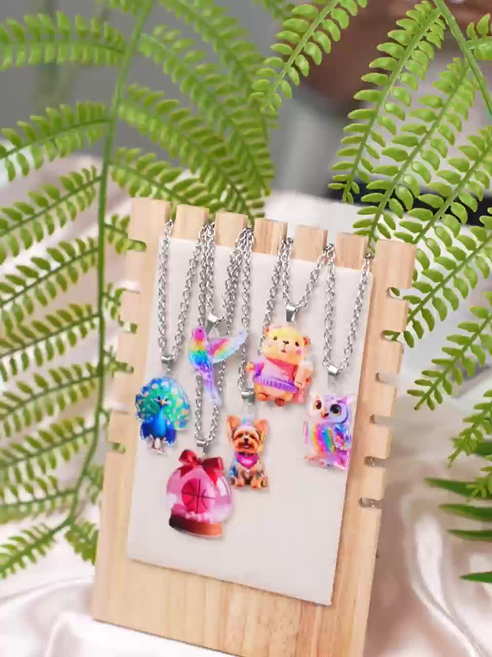 Cute Little Chick Acrylic Pendant Necklace, Gift for Her