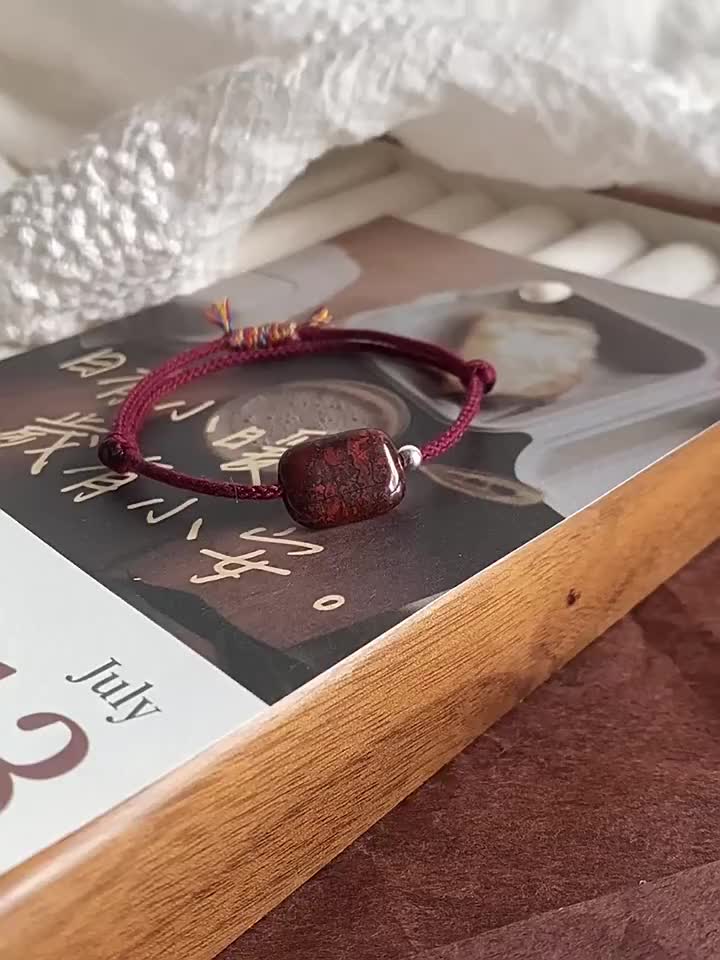 Retro Versatile Red Rope Bracelet, Handcrafted Gift