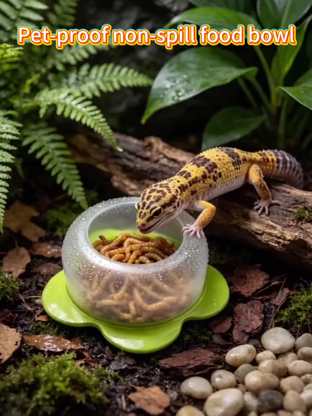 3pcs New Reptile Feeding Bowl Set, Anti-Escape Live Food Dish for Leopard Gecko, Bearded Dragon, Scorpion, Spider, Suitable for Small Pets And Portable Terrariums