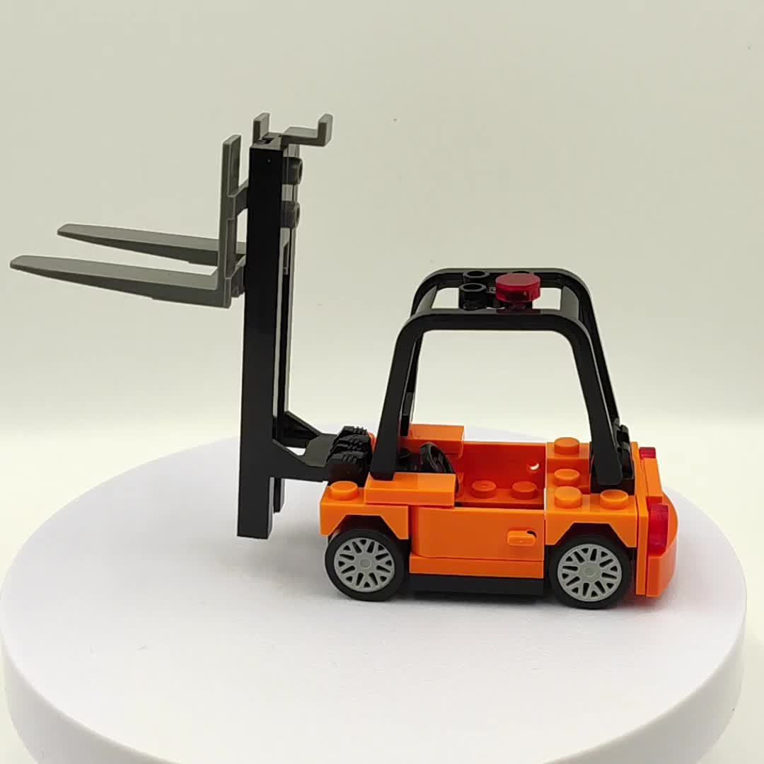 36pcs Engineering Vehicle Forklift Car Mini Model Building Blocks