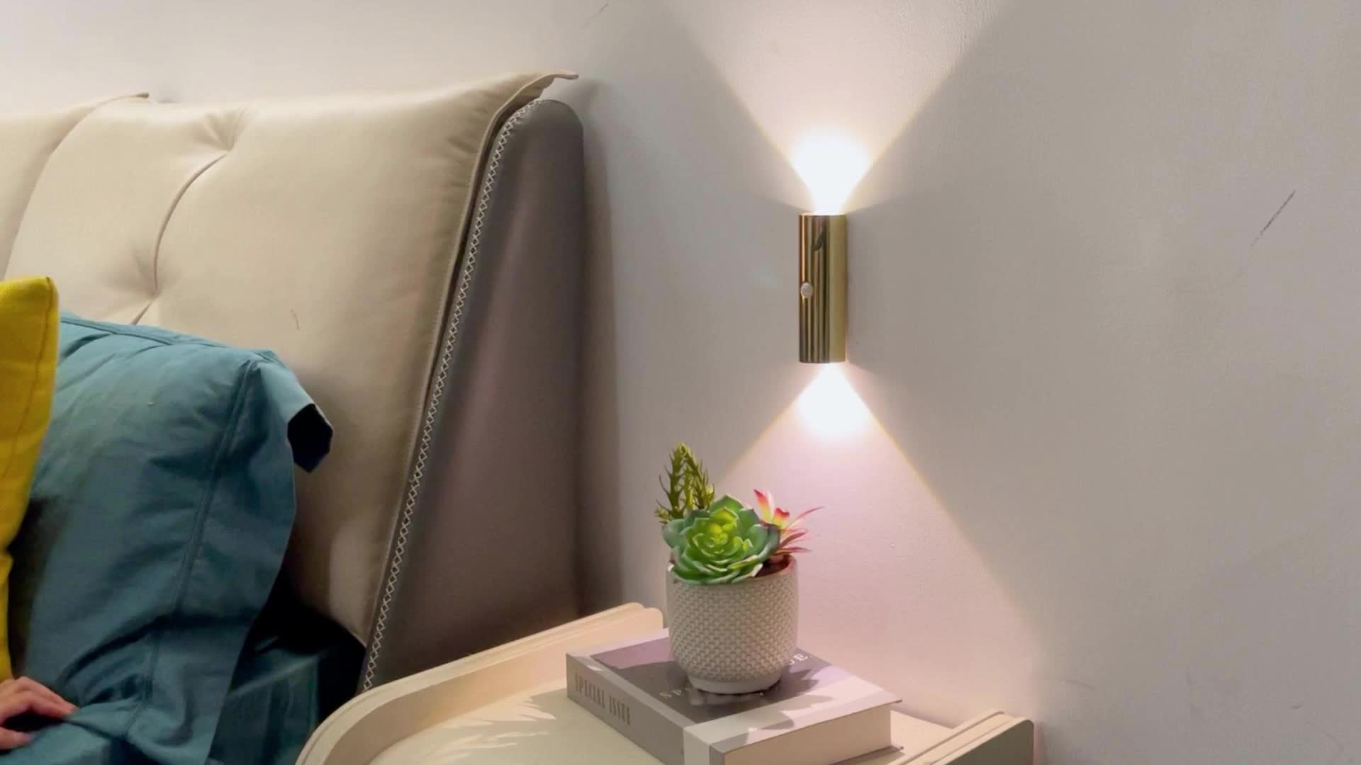 LED Wall Light with Motion Sensor and USB Charging