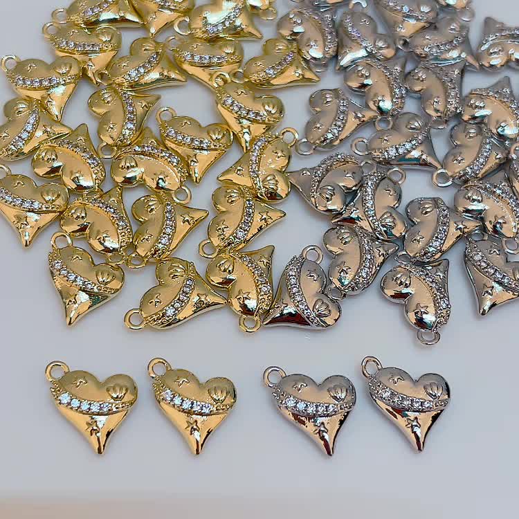 5pcs Heart-Shaped Jewelry Accessories Set with Synthetic Zirconia