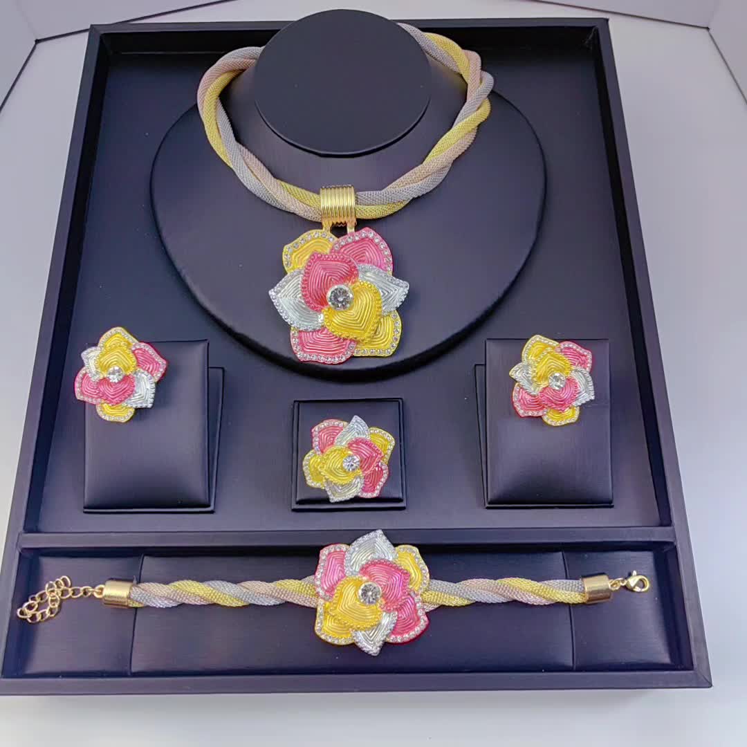 Colorful Necklaces and Bracelets Gift Set for Women