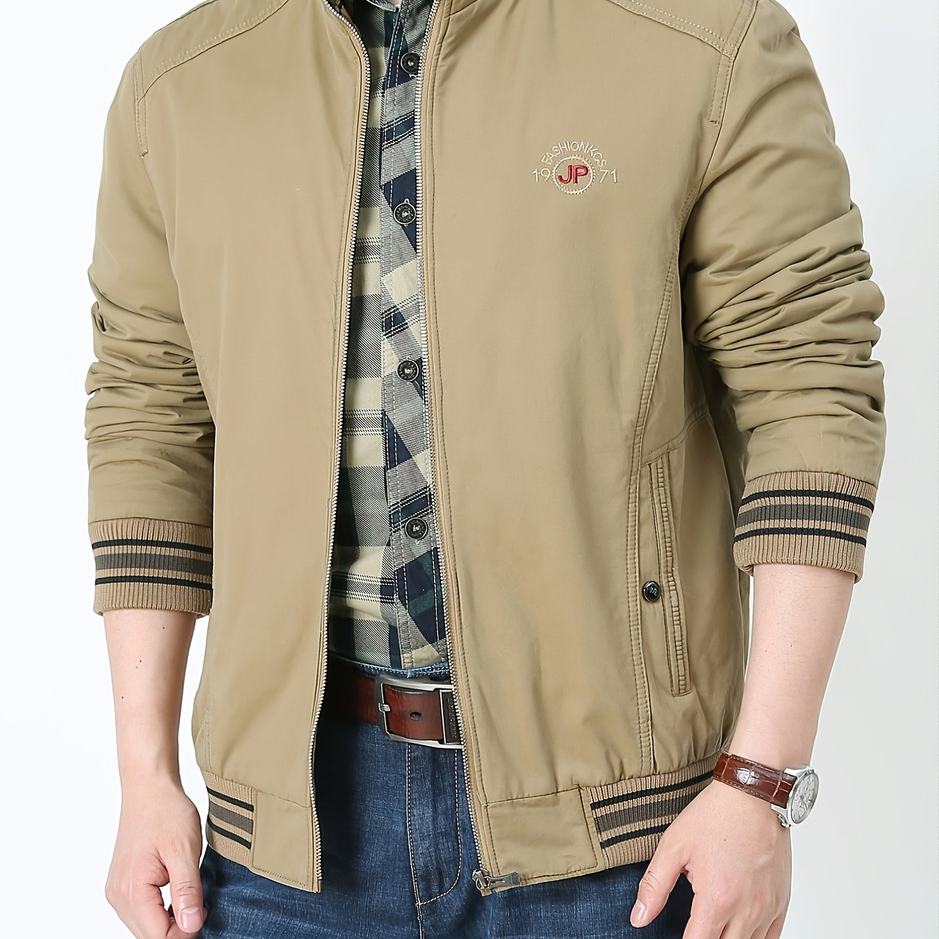 Men's Cotton Warm Reversible Jacket For Fall Winter Business, Father's Gift  - Temu