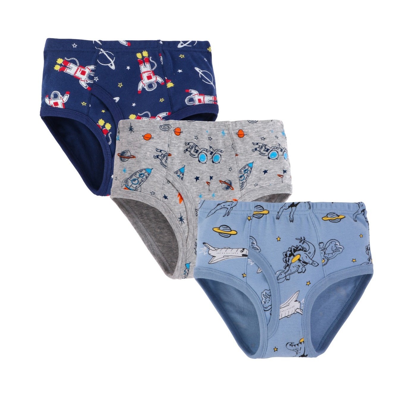 3pcs Boys Cute Dinosaur Graphic Print Breathable Soft Cotton Briefs  Underwear Clothes