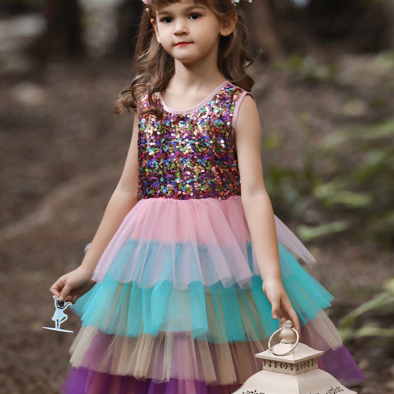 Robe Princesse Enfant 2 10 Ans Fleur Enfant Maille Jupe Pompeuse