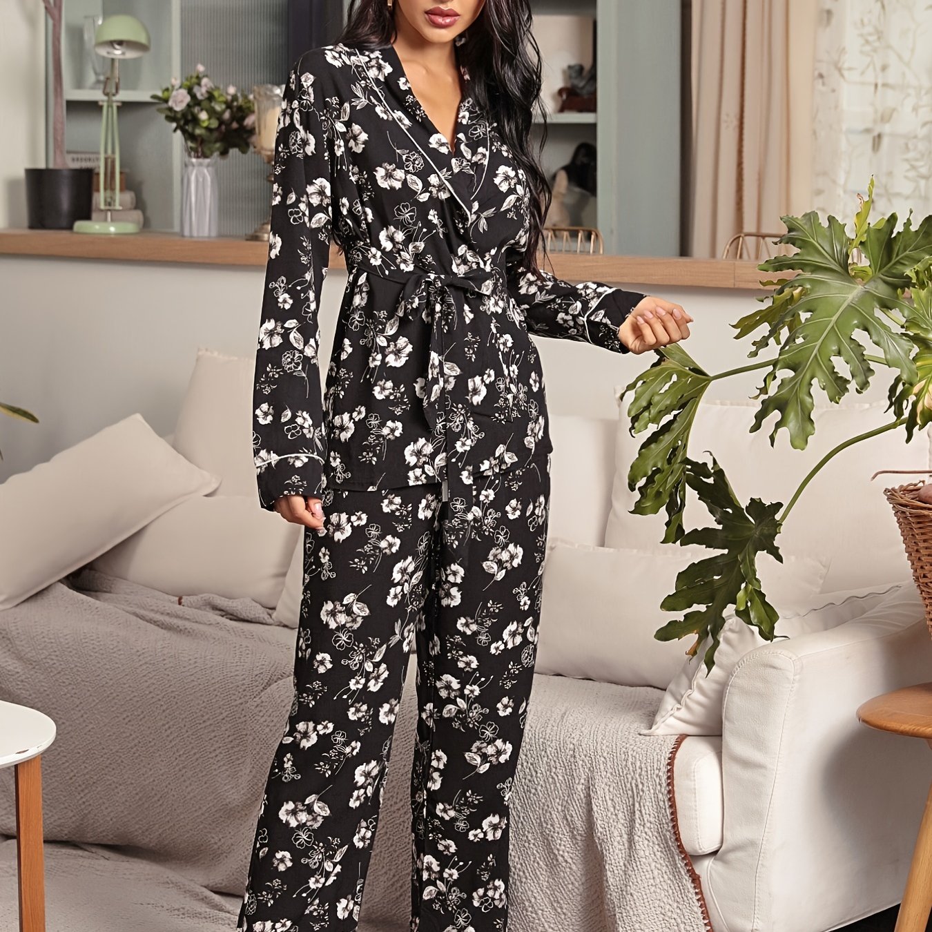  Moomaya Batas de algodón sólido para mujer, talla grande,  kimono, ropa de noche corta, Negro - : Ropa, Zapatos y Joyería