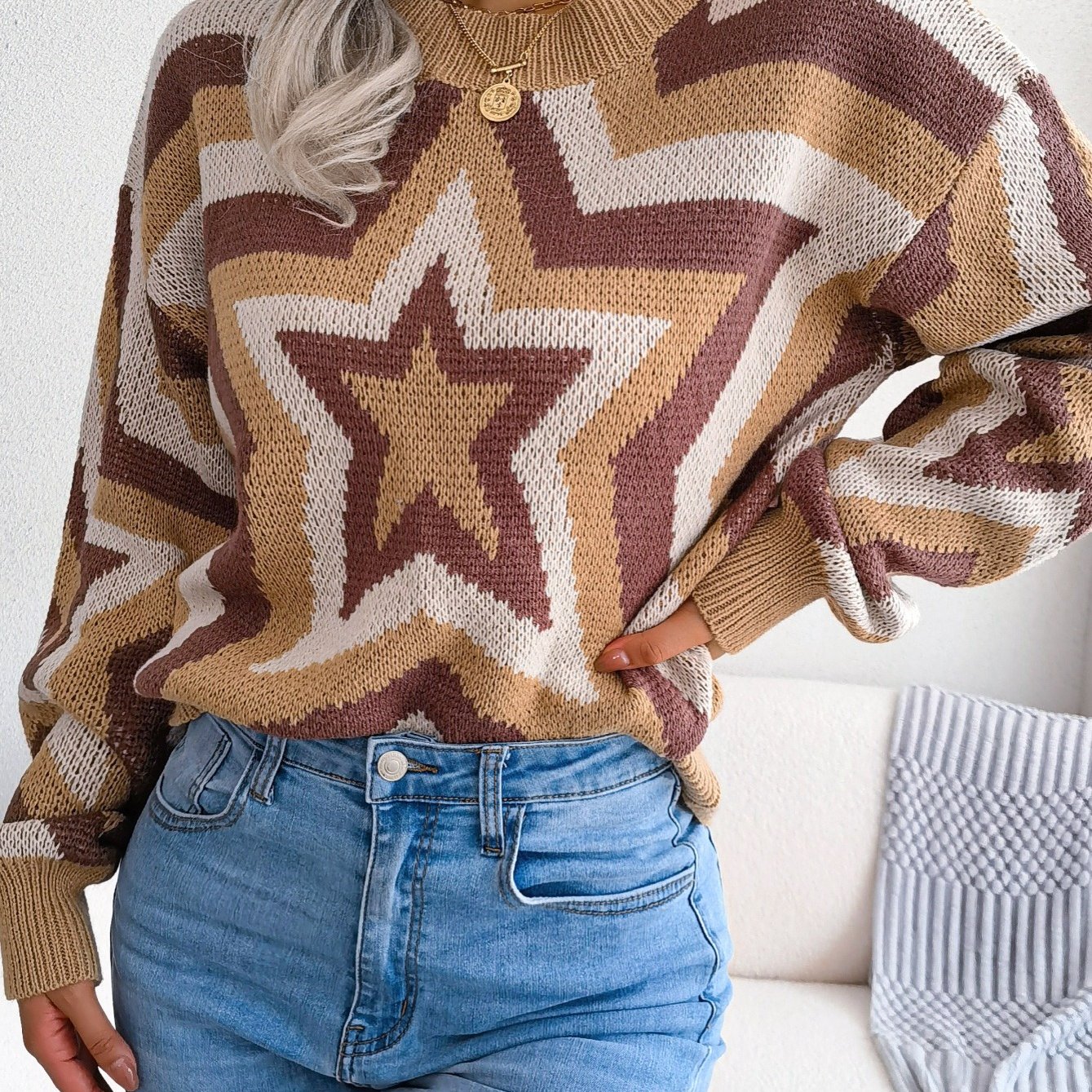 Olivaceous star clearance sweater