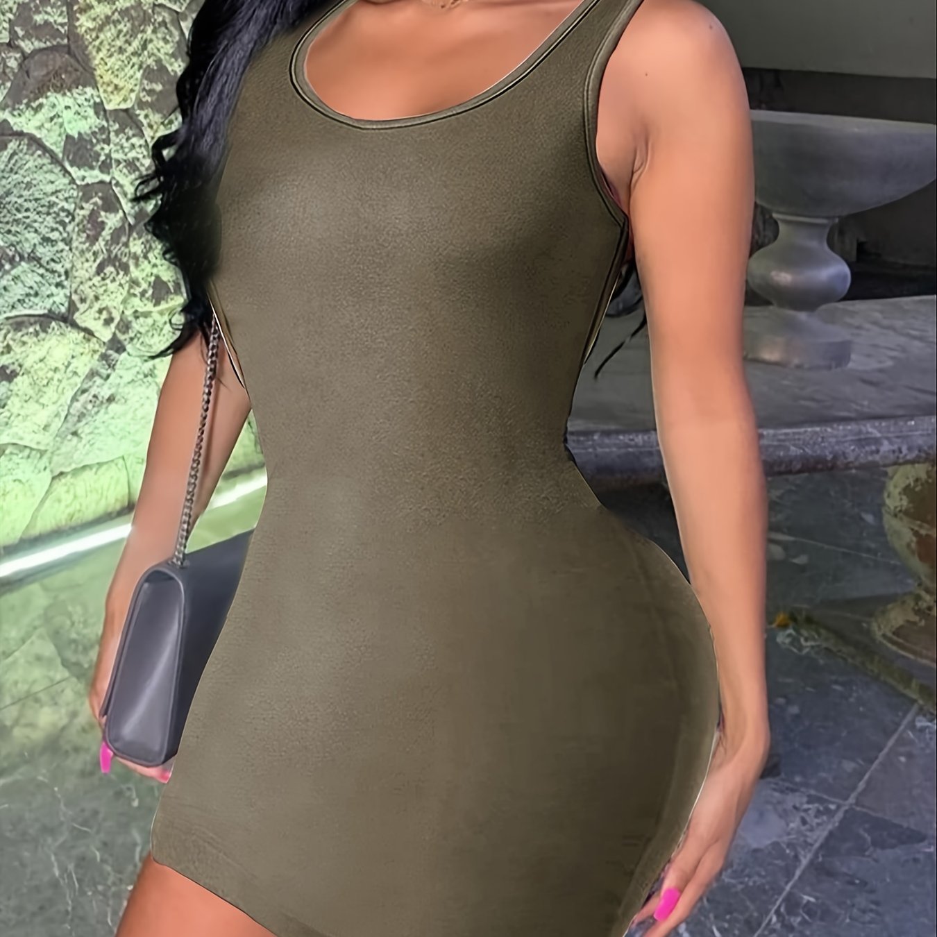 tank mini dress sleeveless v neck waist summer - Temu Belgium tank mini dress sleeveless v neck waist summer - Temu Belgium