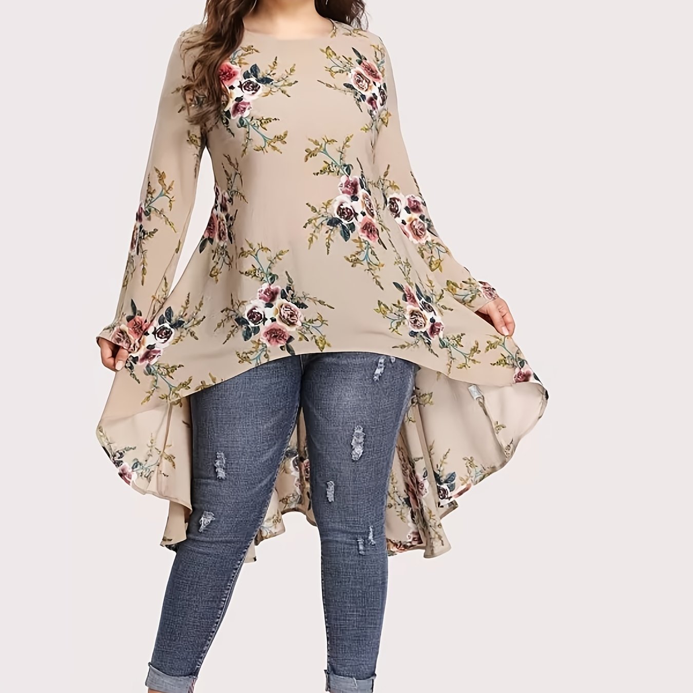 Floral Long Tops