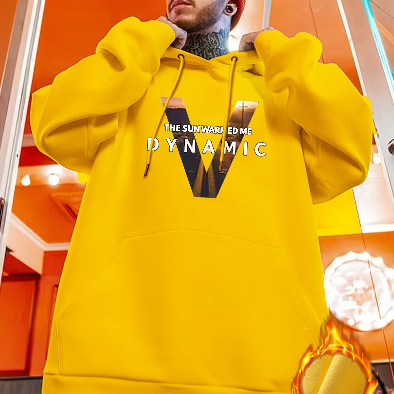 dynamic yellow hoodie