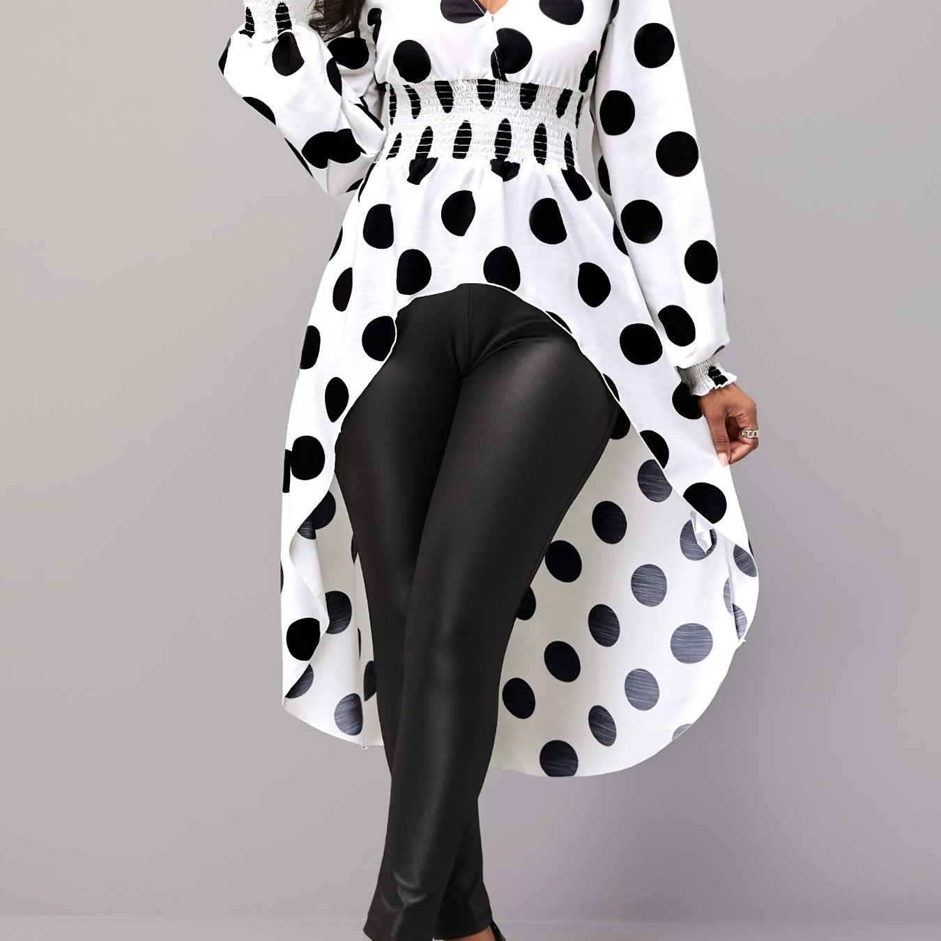 Polka Dot Shirt Women - Temu