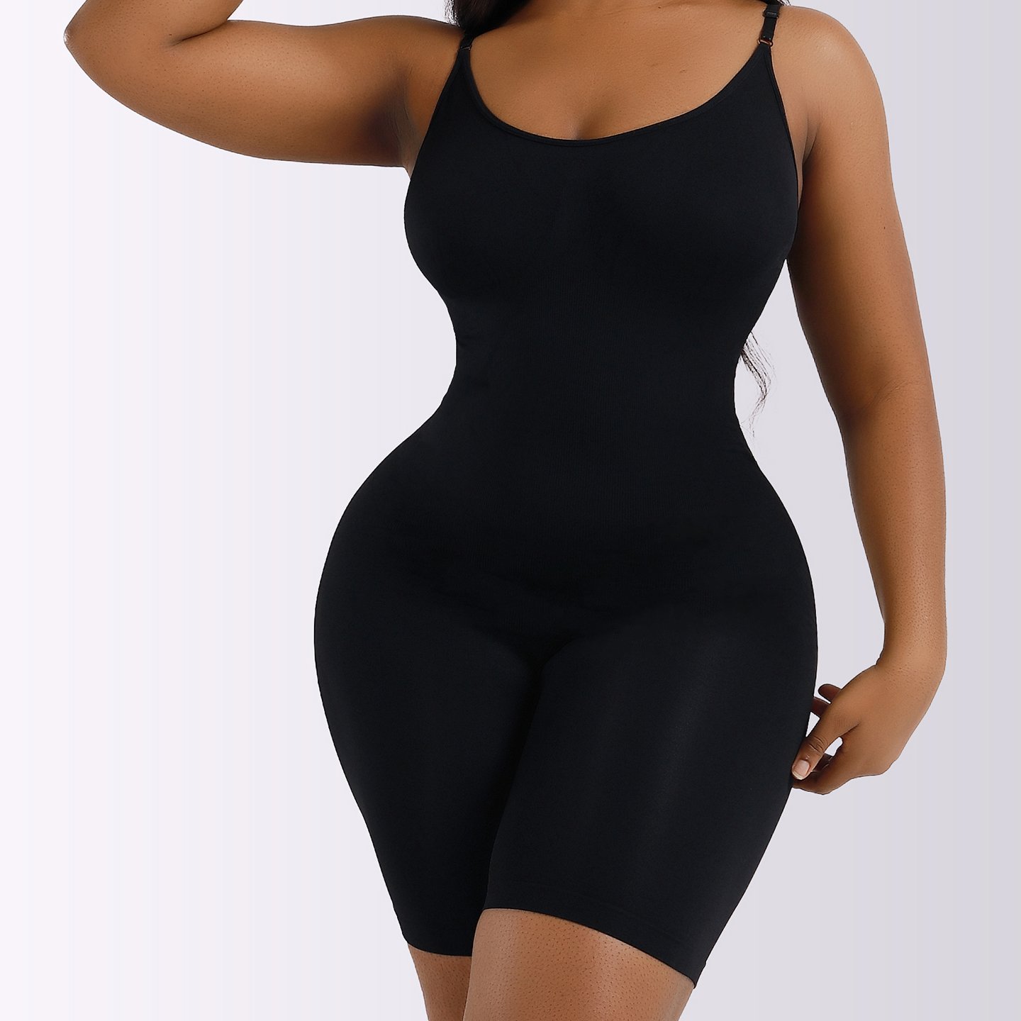 nsendm Female Underwear Adult Lady Body Bodysuit for Women Body Shaper  Square Neck Sleeveless Tank Tops Bodysuits Fr under Garments(Black, M) 