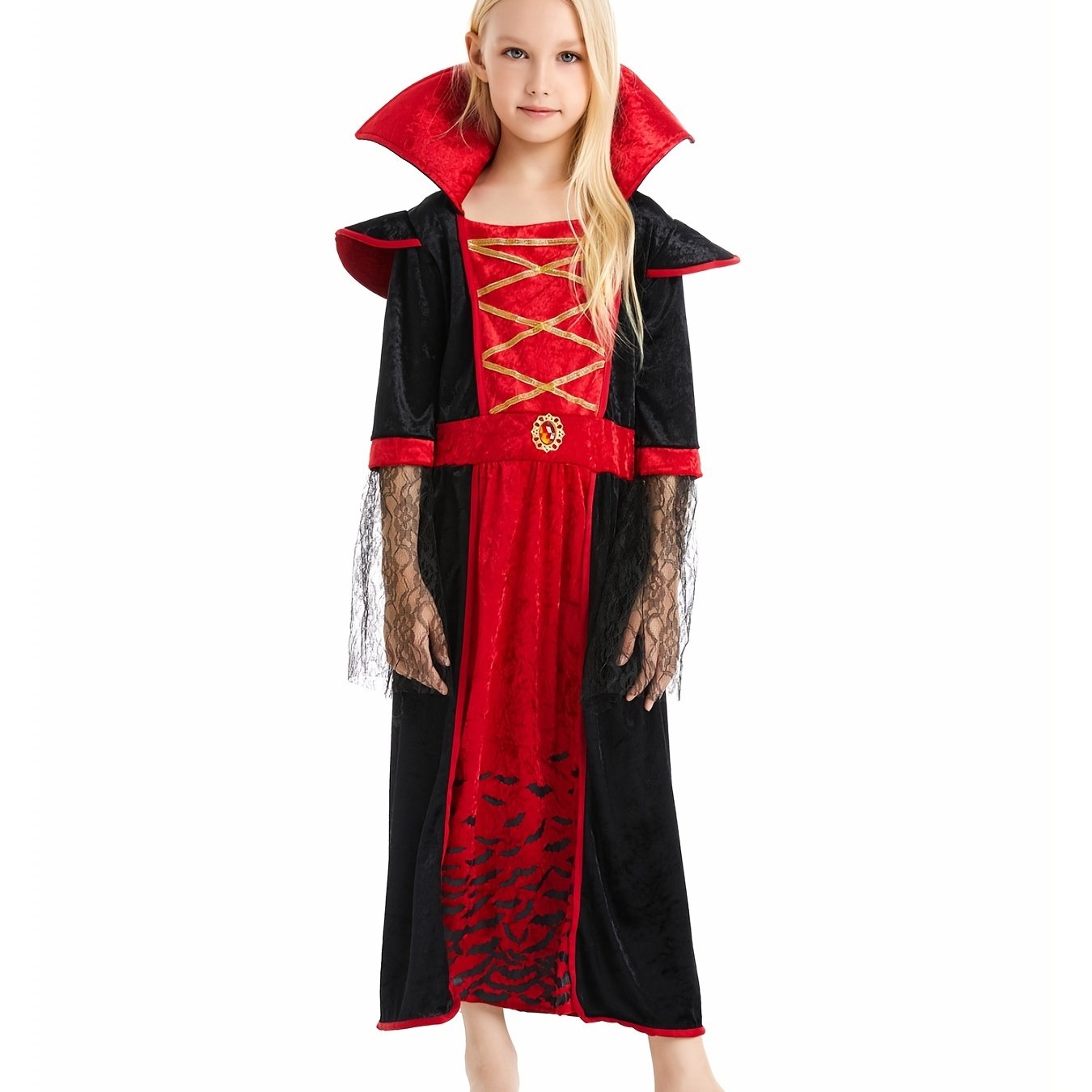 Carnival Girls Vampire Princess Costume Cosplay Dress Halloween Masquerade  Birthday Party Dress Up - Temu