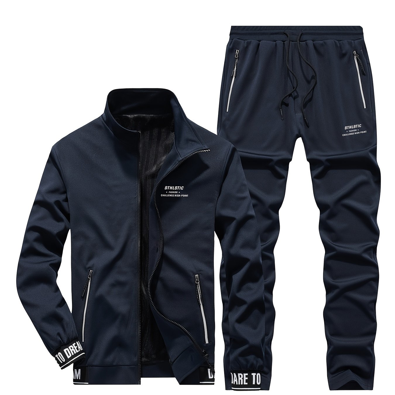 Men's Tracksuit Set, Middle-aged Full-Zip Jacket & Jogger Sports Pant For  Gym Training Best Sellers