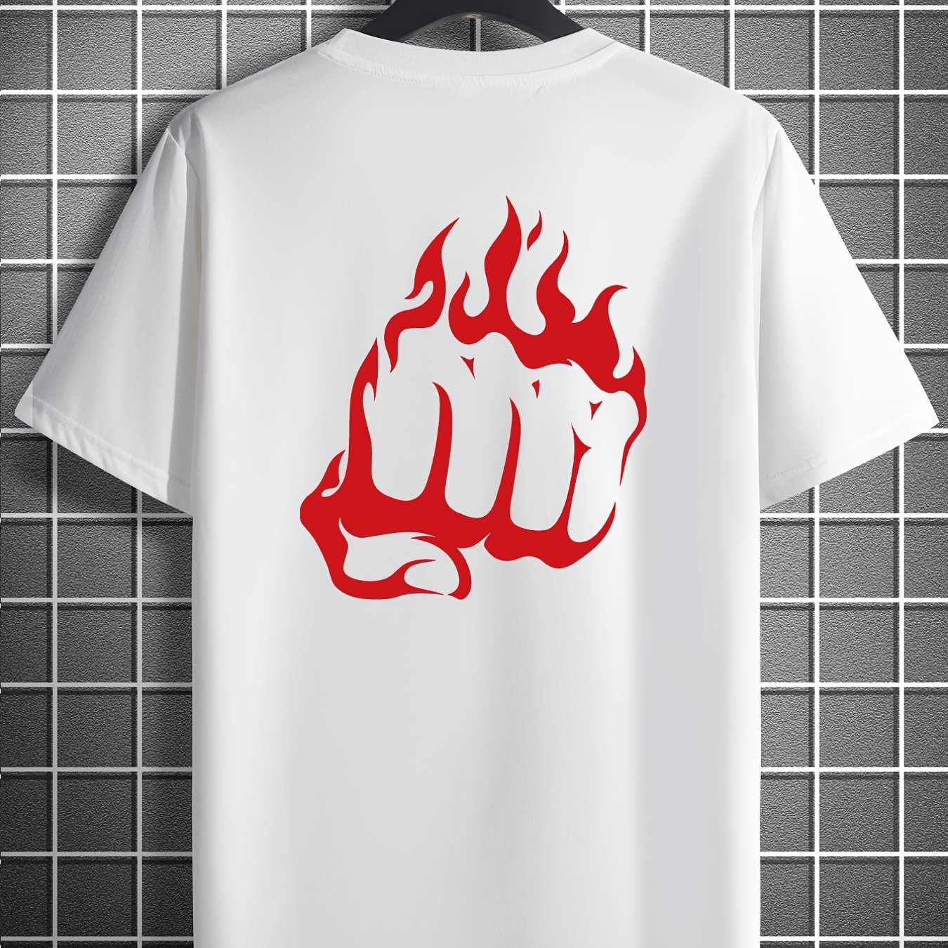 Men s funny fist graphic print crew neck short sleeve t shirt shop