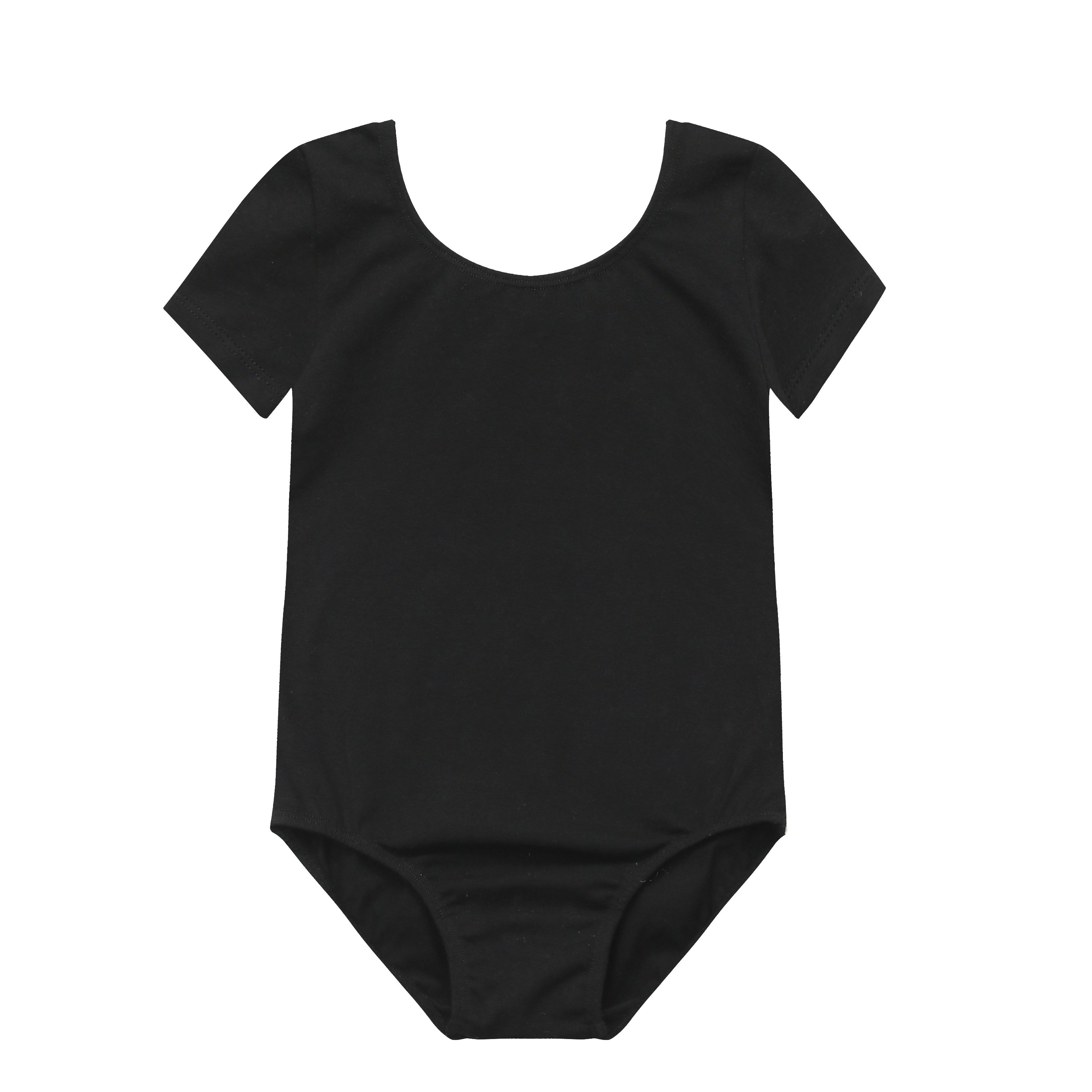 Image of Girls' Short-sleeved Tight-fitting Jumpsuit Ballet Princess Dance, Perfect For Outdoor