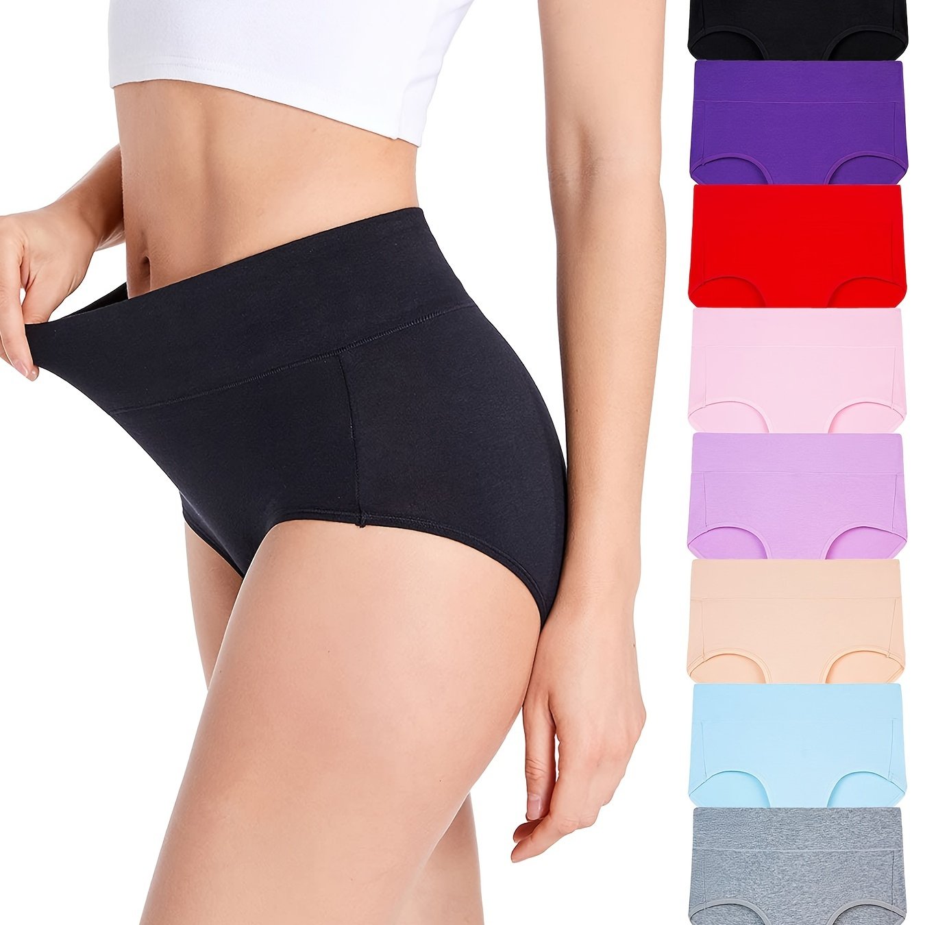 ATTITUDE Women's Briefs Underpants Elastic Microfiber Mid-Waist Seamless  Anti-Odor (XL, Dark Blue) : : Fashion