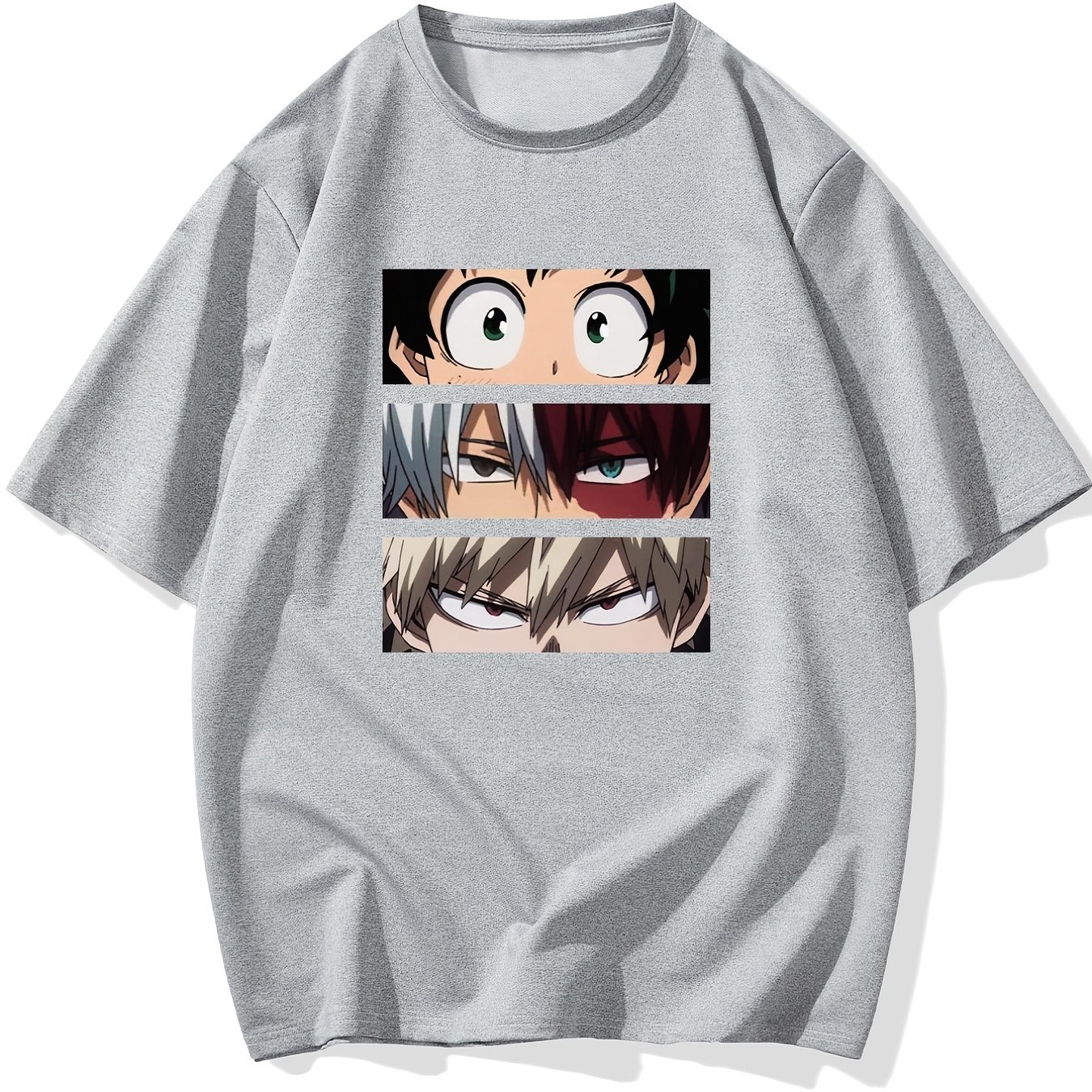 Plus Size Men's Casual Anime Character Graphic Long-sleeved Crew Neck T- shirt, Summer Trendy Brand Anime Print Male's Oversized T-shirt For  Training, Workout - Temu Austria