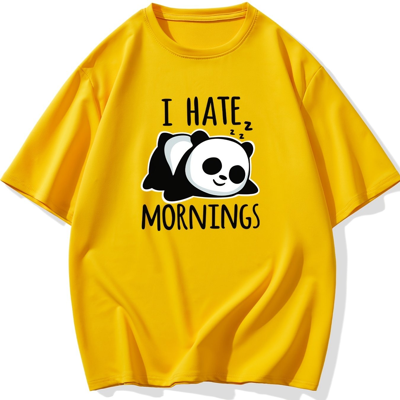 TEMU 2023 Spring Summer Short Sleeved T-shirt Fashion Logo Printed Male Youth Spring Summer Round Neck Enlarged Casual Versatile Top, Plus Size