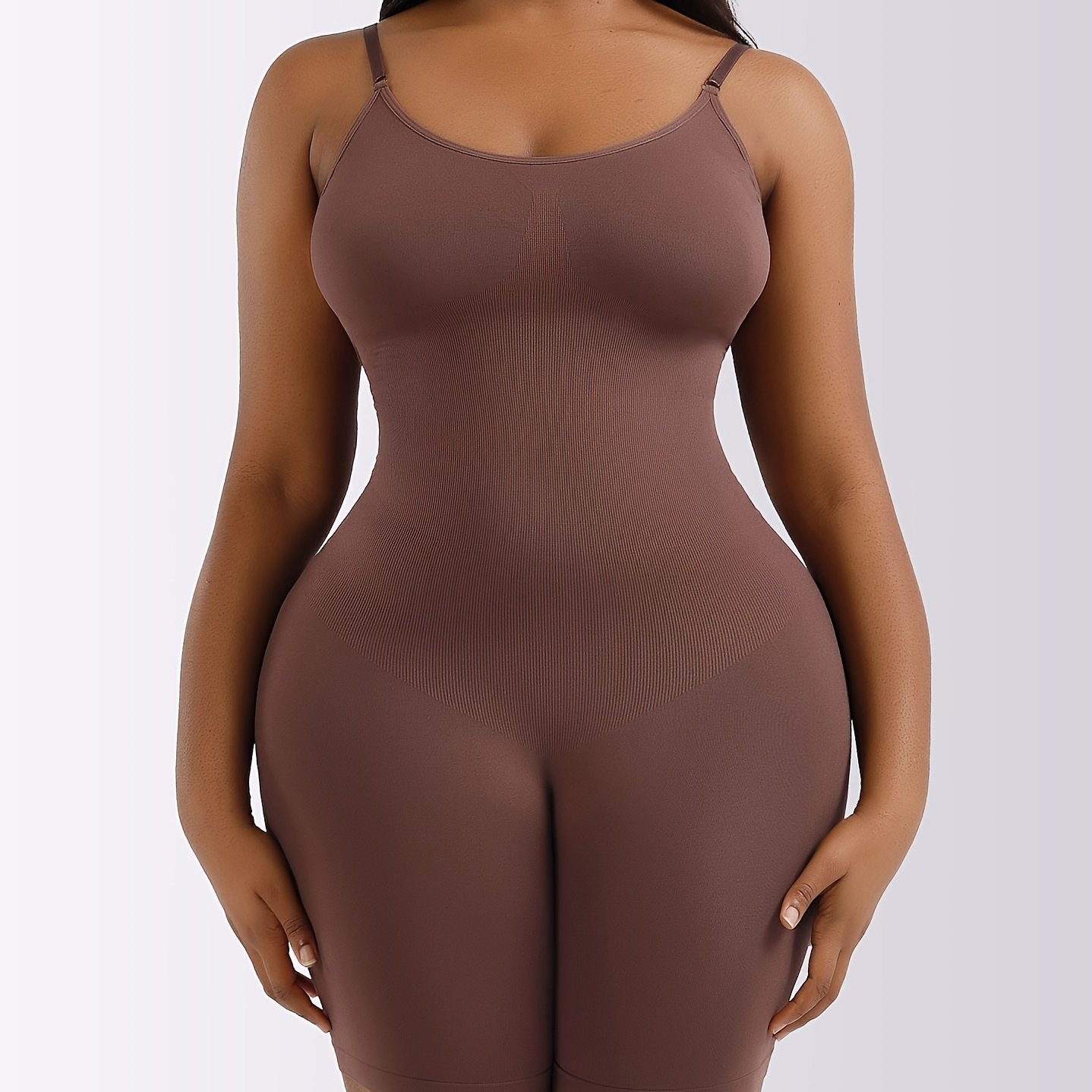 Herrnalise One Piece Body Shaper for Women Firm Tummy Compression Bodysuit  Shaping with Butt Lifter Short Sleeve Erogenous Basics Versatile Solid  Tight Fitting Cutout Jumpsuit Coffee 