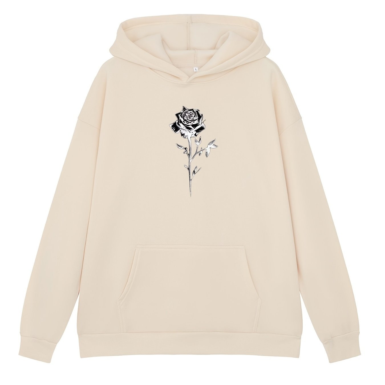 H&m rose hoodie discount white