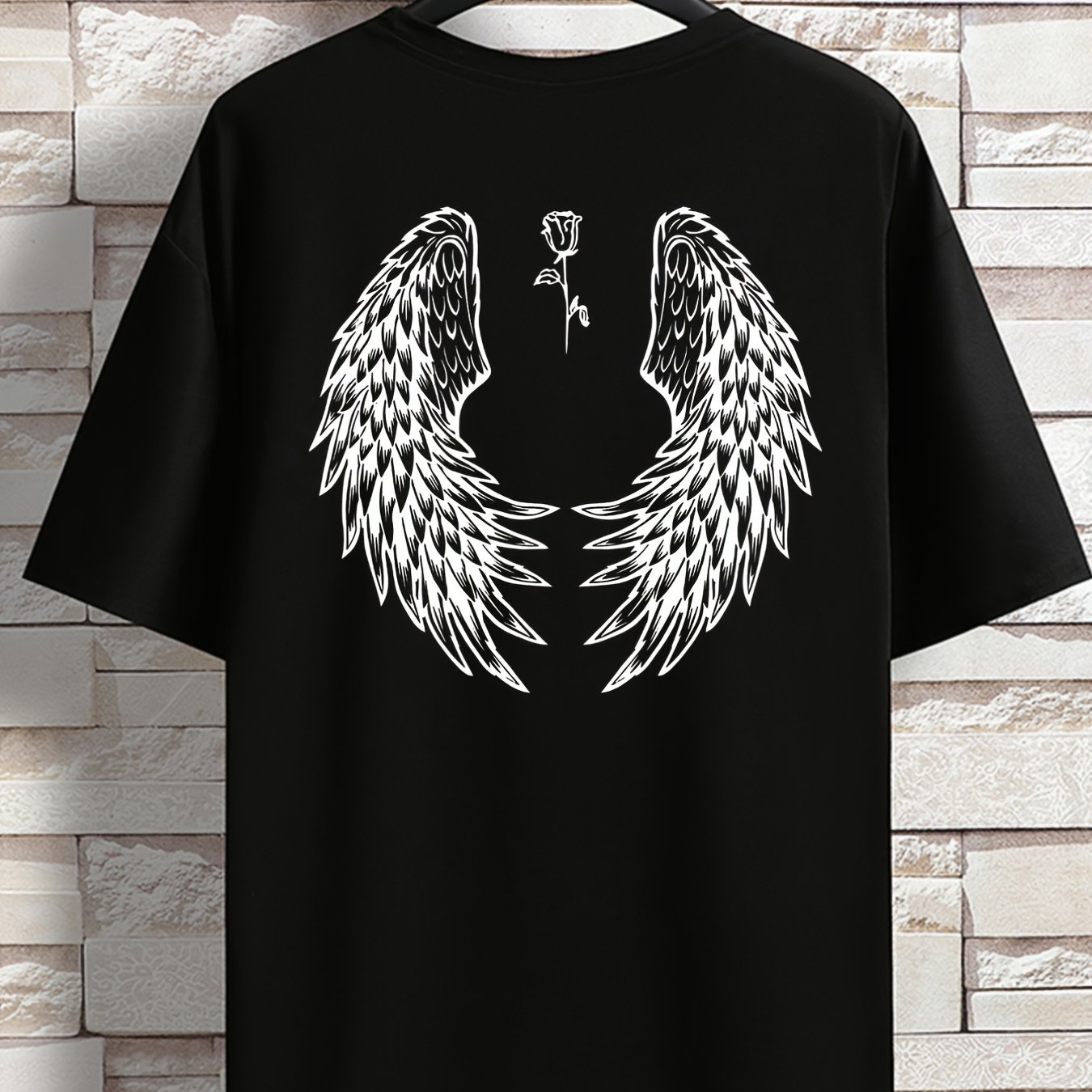 TEMU 2023 Spring Summer Short Sleeved T-shirt Fashion Logo Printed Male Youth Spring Summer Round Neck Enlarged Casual Versatile Top, Plus Size