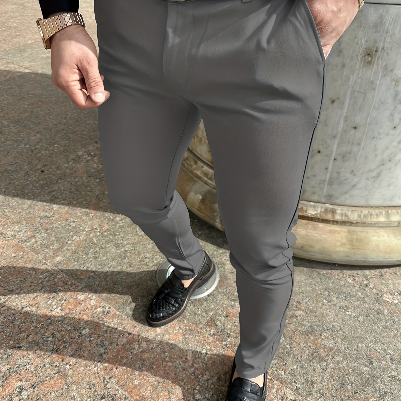 Taupe lightweight stretch pant Slim fit, Le 31, Shop Men's Dress Pants