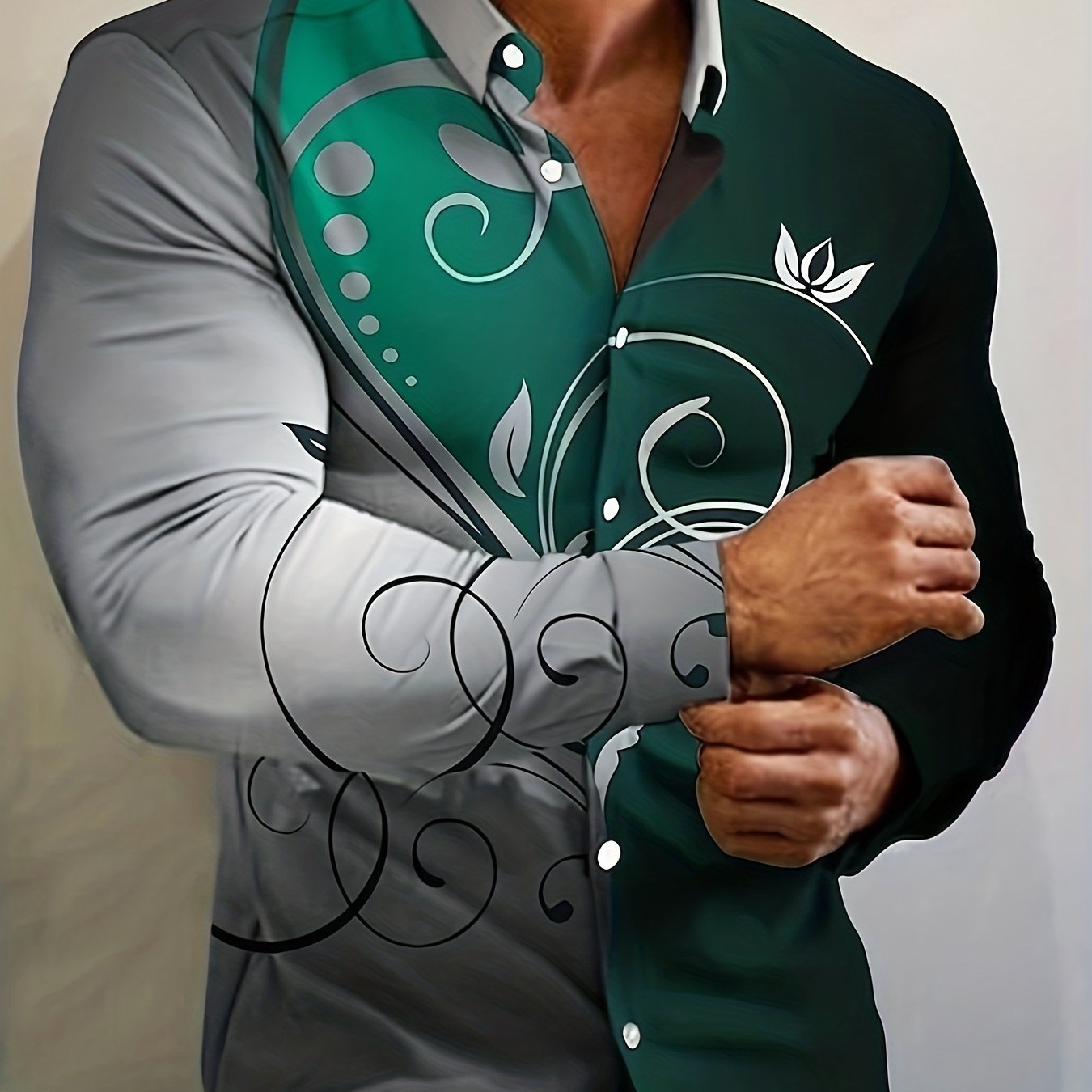 Men's Green Paisley Shirt