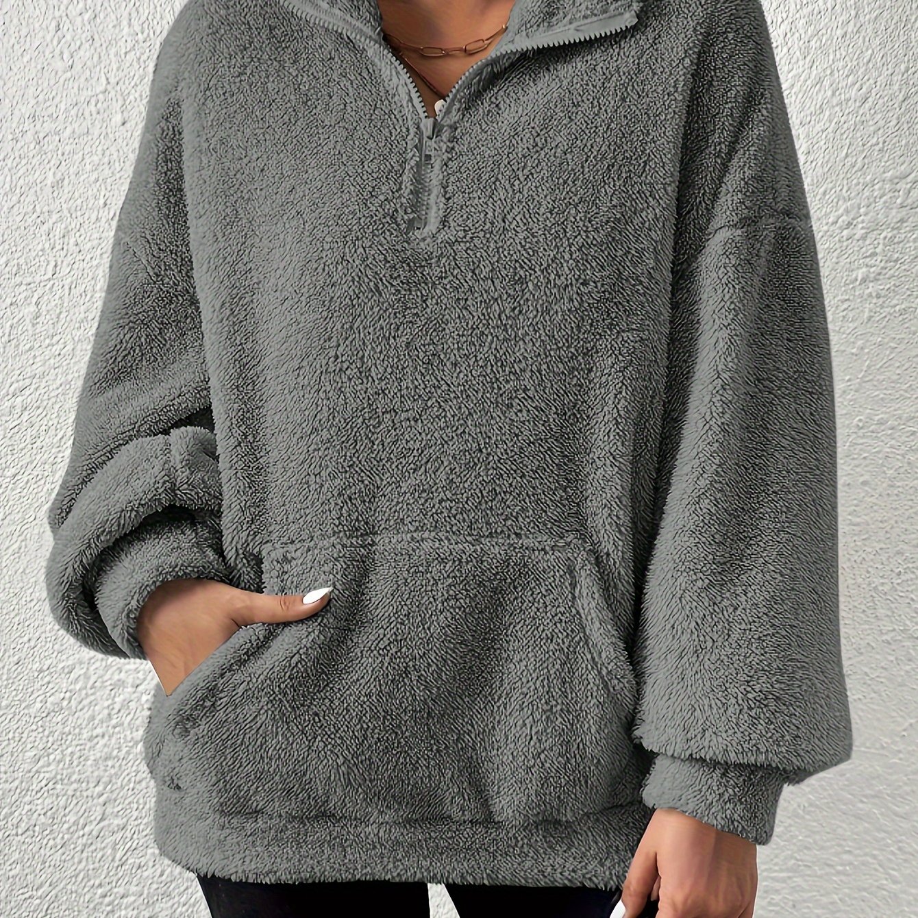 Fluffy quarter zip discount jumper