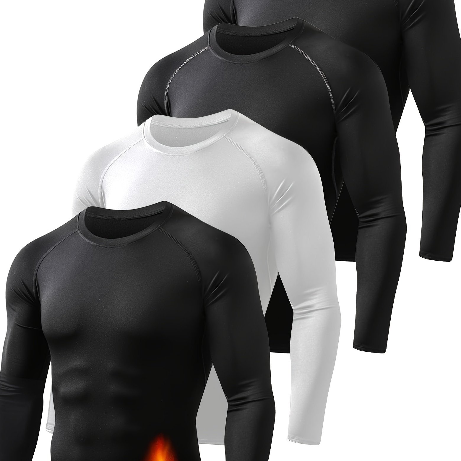 Hoplynn Compression Shirts Men Short/long Sleeve Baselayer - Temu Austria