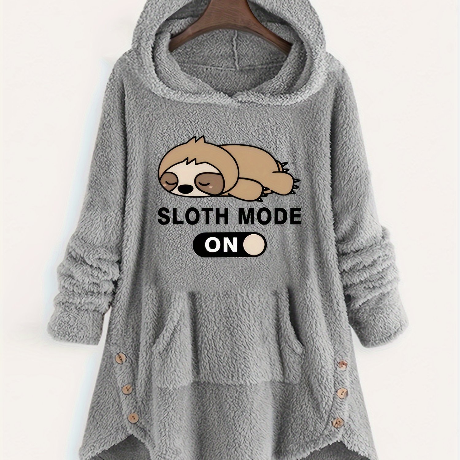 Hoodie For Women Ear Hat Mid-length Mid-sleeve Cute Graphic Hooded Top Oversized Sweatshirt