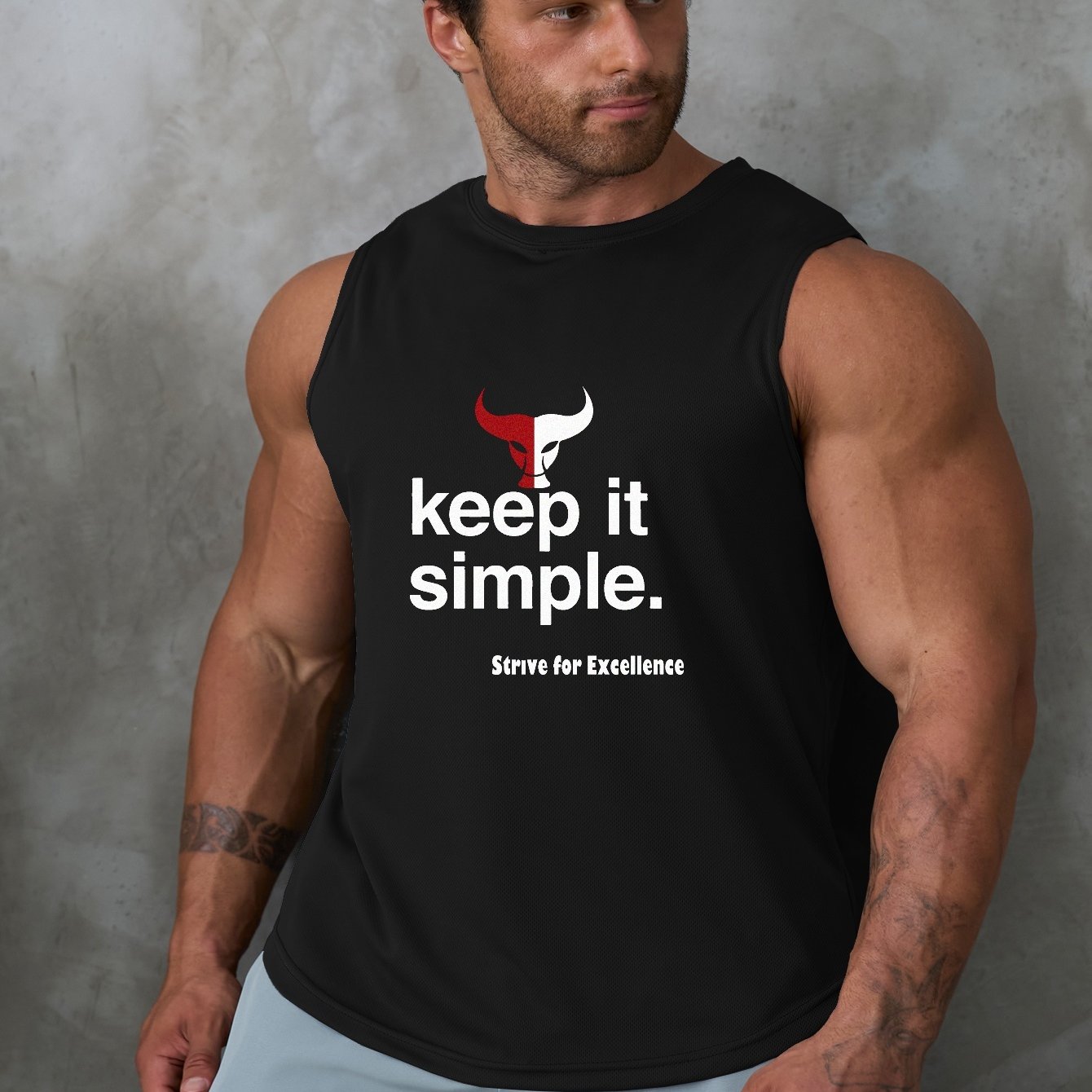 Camisetas Sin Mangas Estampado Entrenamiento 'keep Going' - Temu Chile