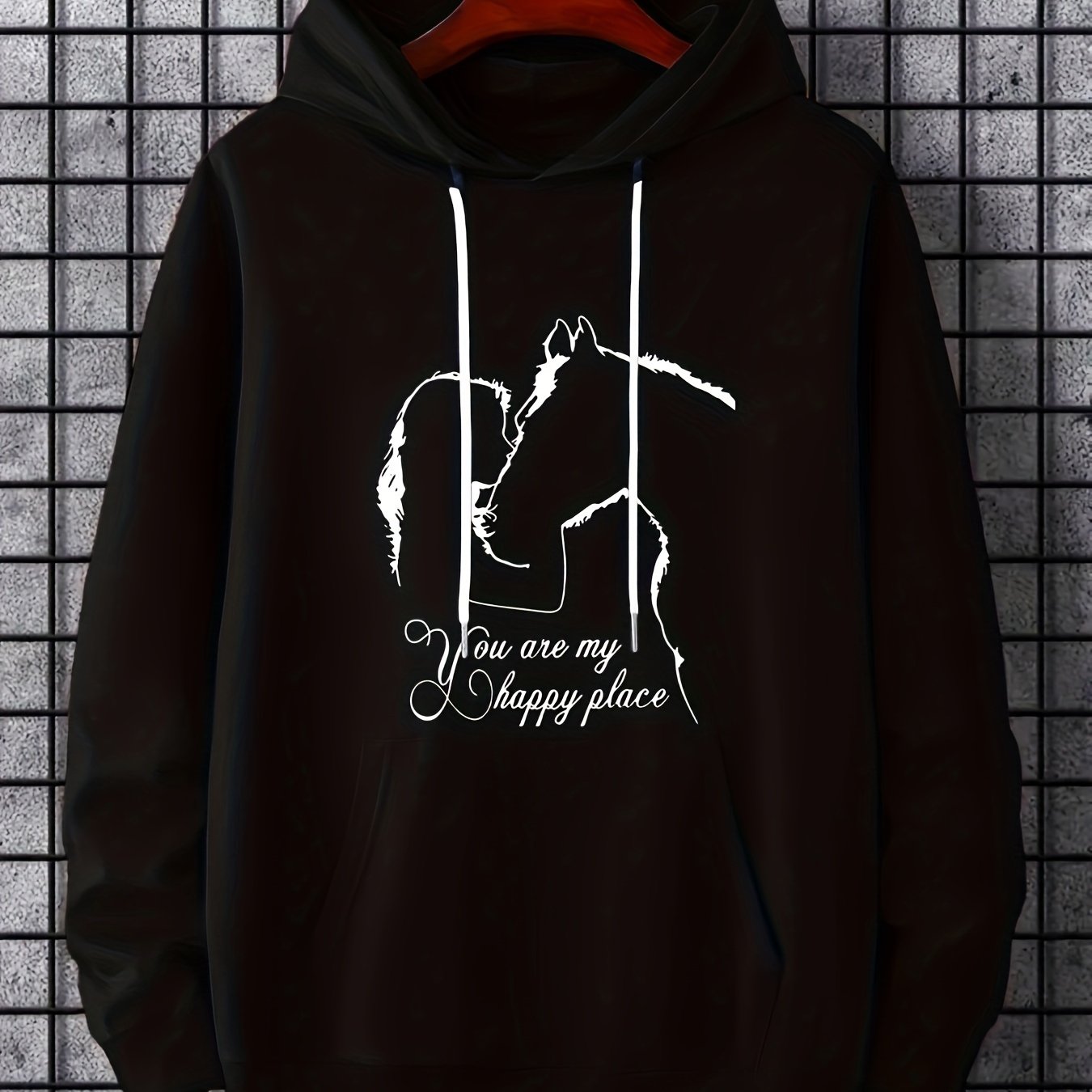 TEMU Creatief Minimalistisch Heren Hoodie, Heren Sweatshirt met Capuchon, Casual Pullover voor Mannen, Hoodie met Zakken, Streetwear voor Winter en