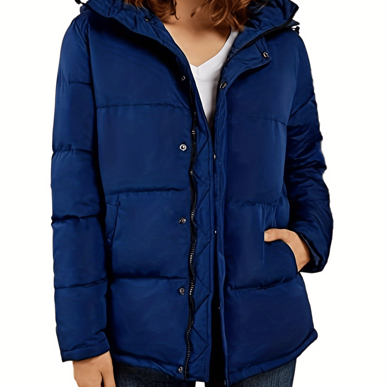 Zipper Warm Puffer Jackets For Winter Hiking Ski Solid Color Crop Puffer Coat  Womens Clothing - Sports & Outdoors - Temu