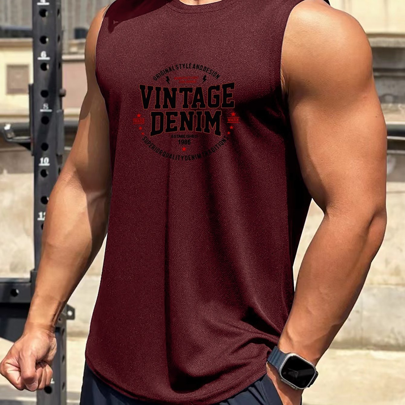 vintage' Print A shirt Tanks Sleeveless Tank Top Men's - Temu