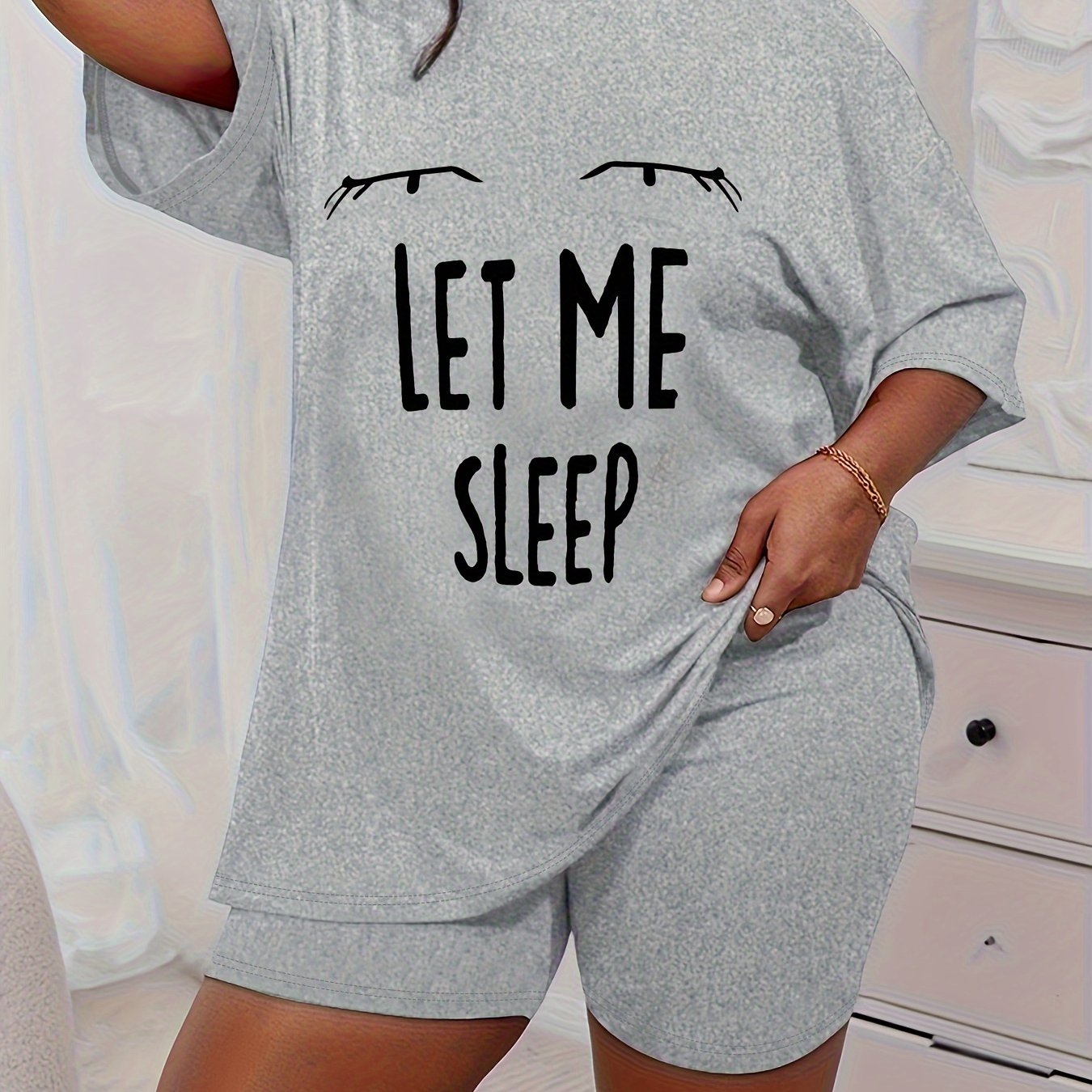 Printed Short-sleeve Top + Pants Two-piece Home Set
