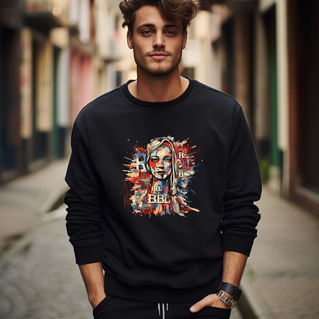 Sudadera Gráfica Con Estampado De Expresión Facial X Para Hombre, Suéter  Suelto De Moda, Ropa De Hombre - Temu