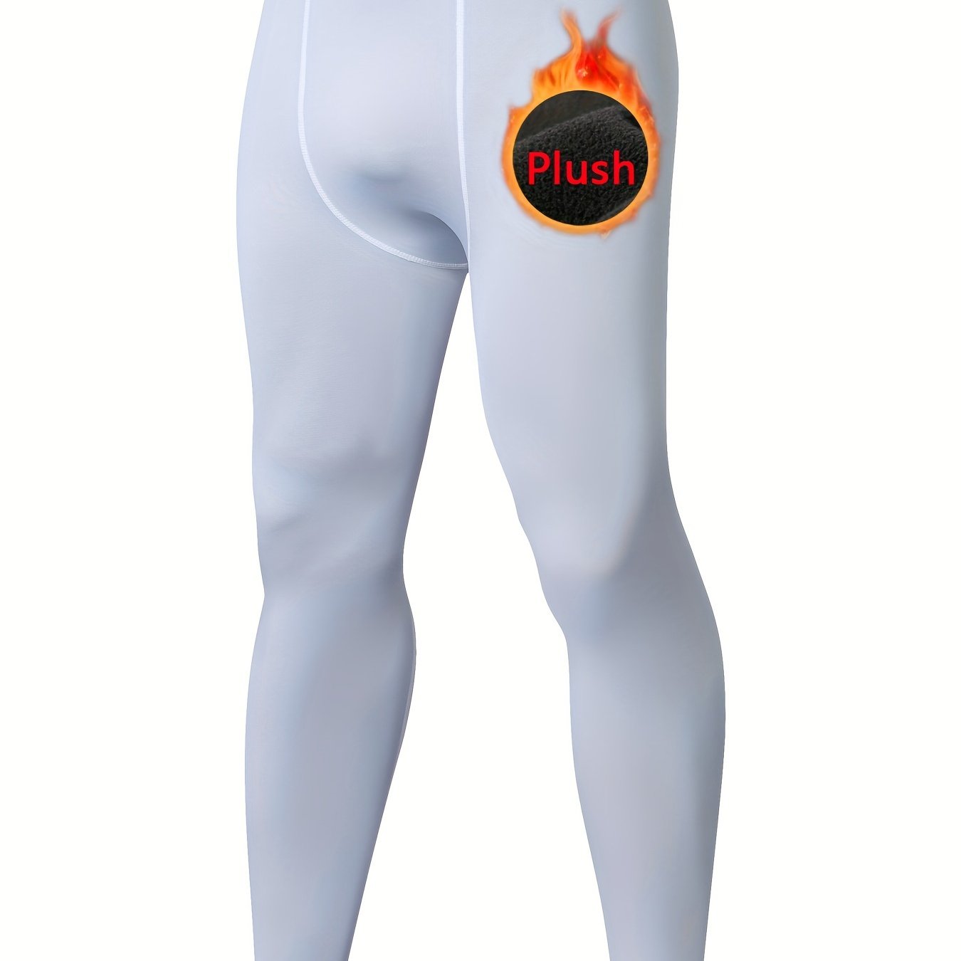 Men's Warm Long Pants Stretch Soft Lightweight Tights - Temu