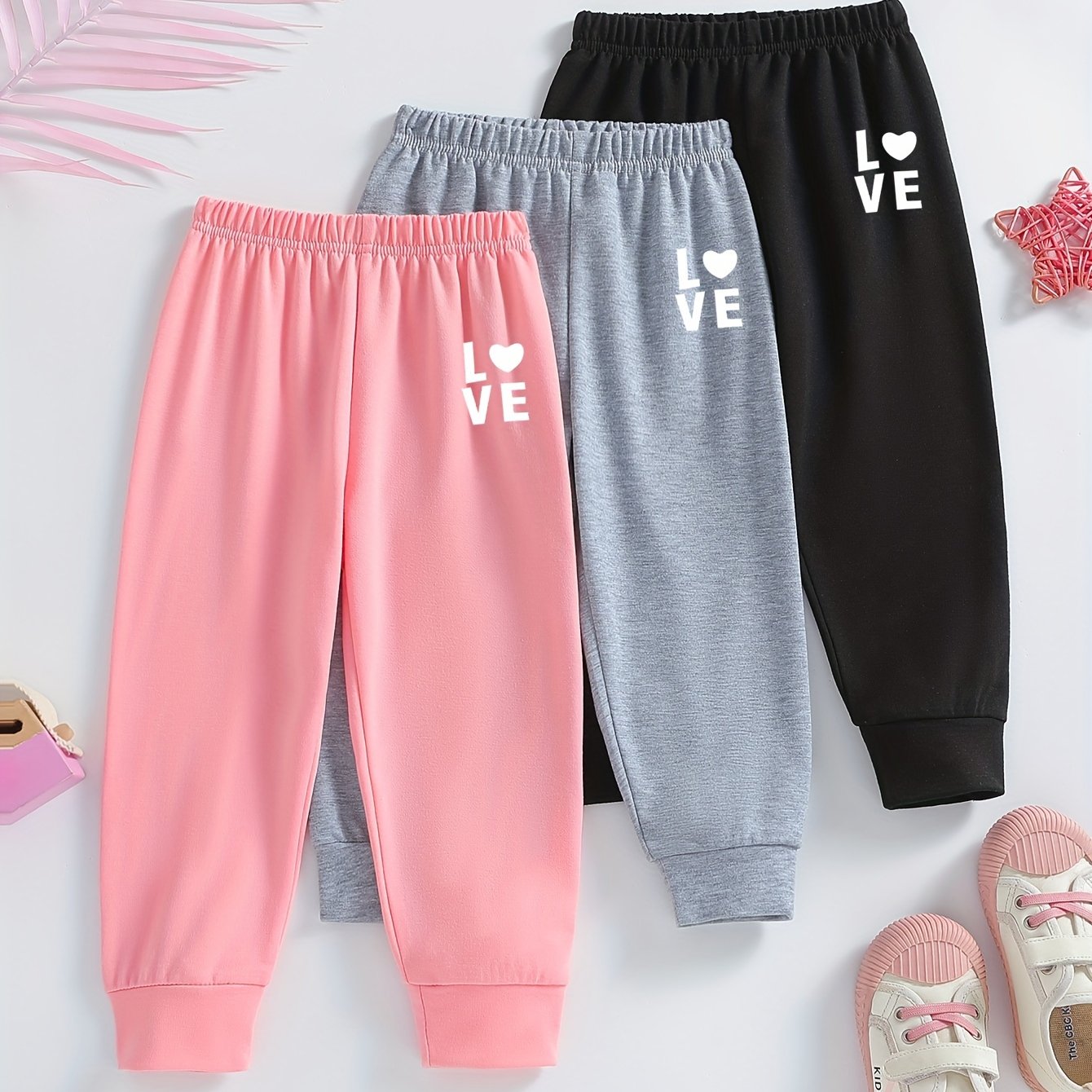 Girls Joggers Tree Letter Print Simple Fashion Sweatpants - Temu