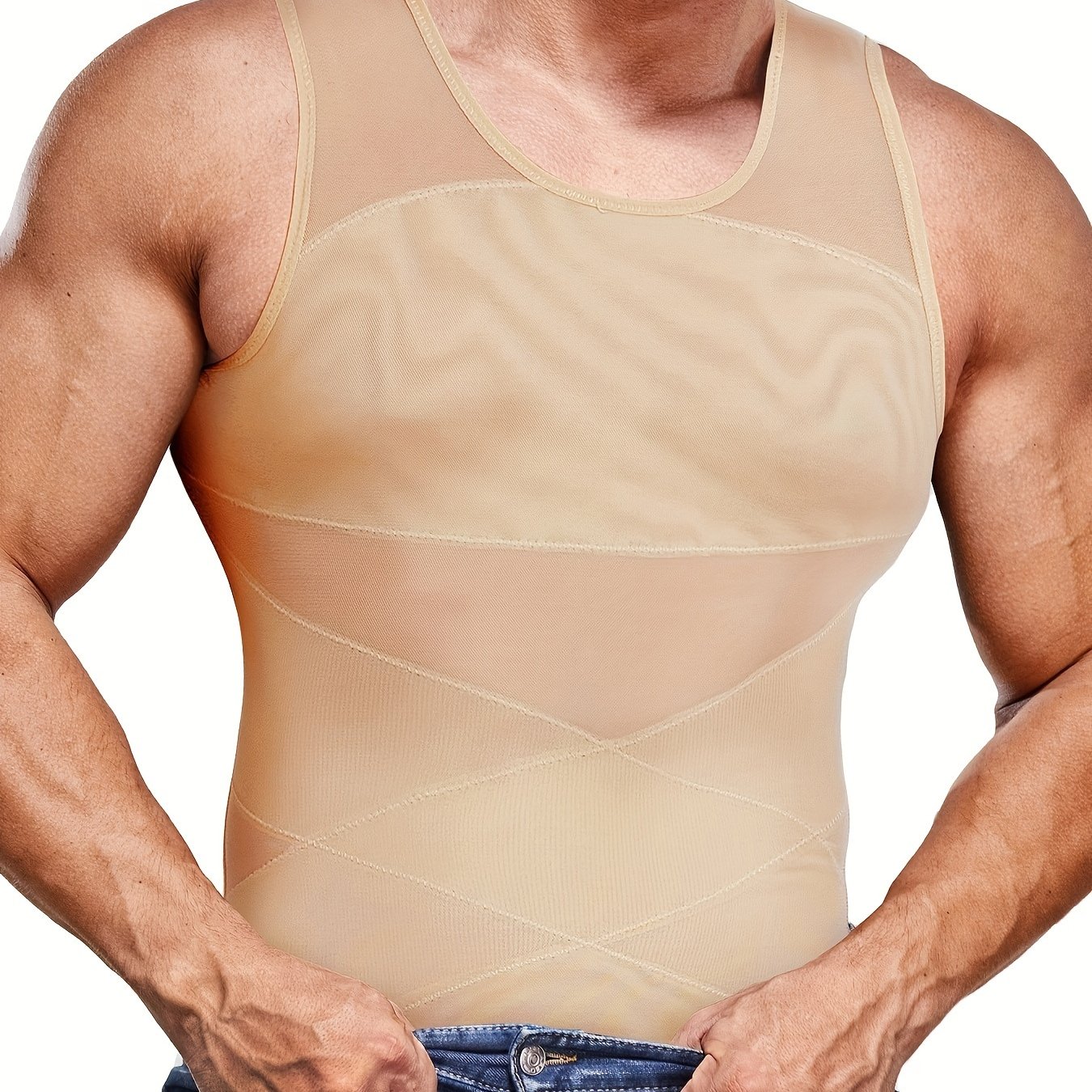 Man Slimming Body Shaper Shirt Tummy Compression Vest, Shop Today. Get it  Tomorrow!