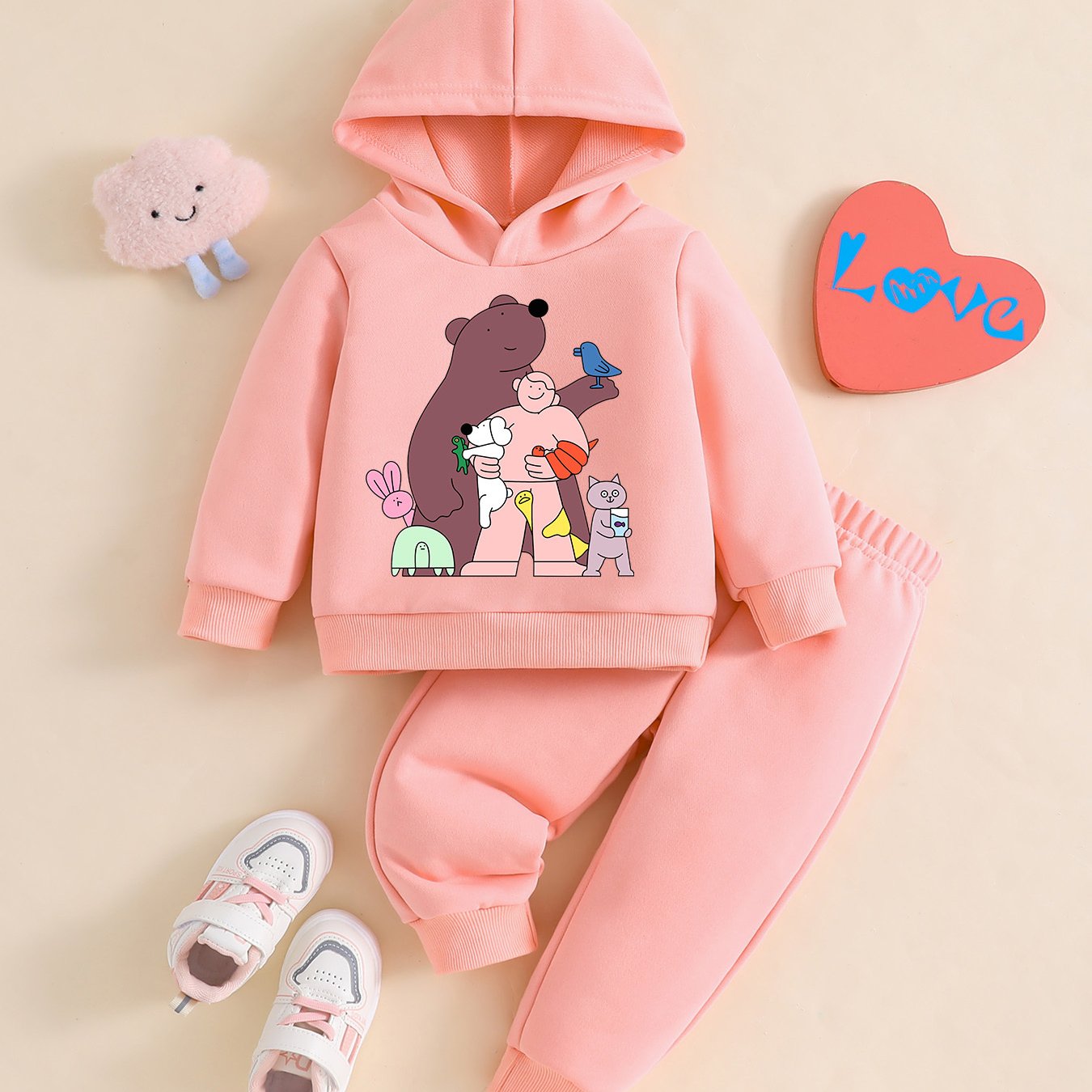 Infant Baby Girls Fashionable Hooded Pullover Long Sleeve - Temu