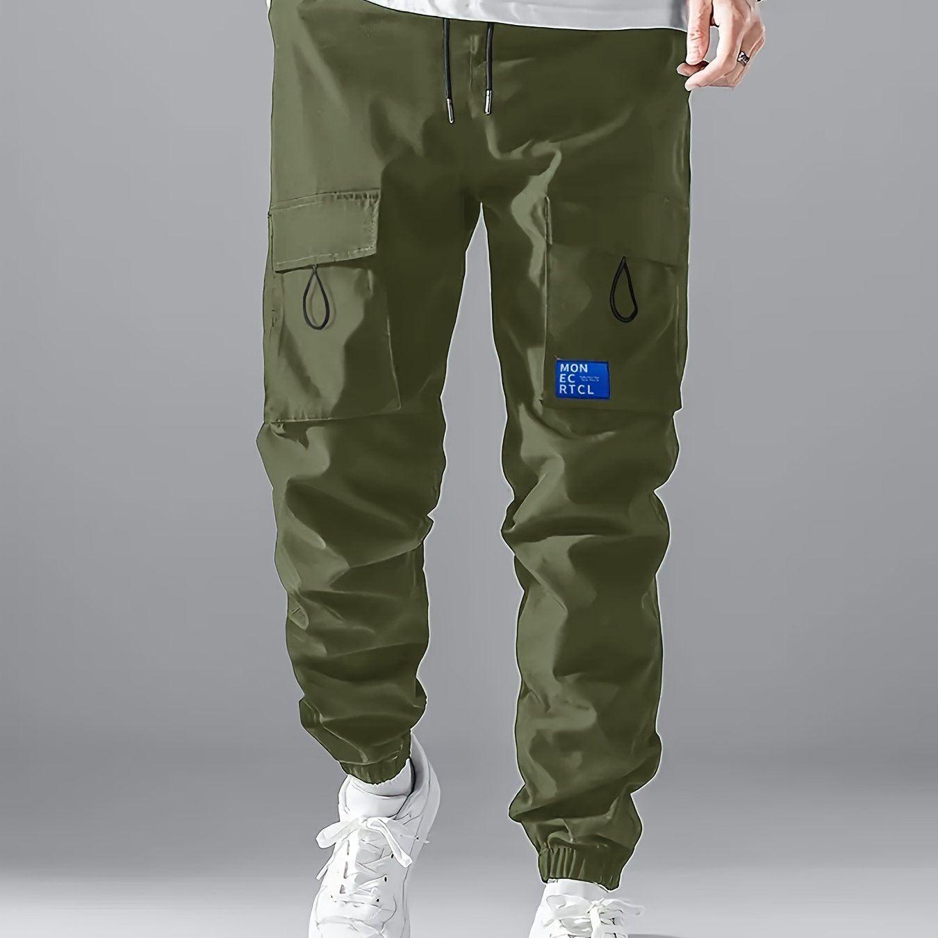 Trendy Solid Cargo Pants Men's Multi Flap Pocket Trousers - Temu