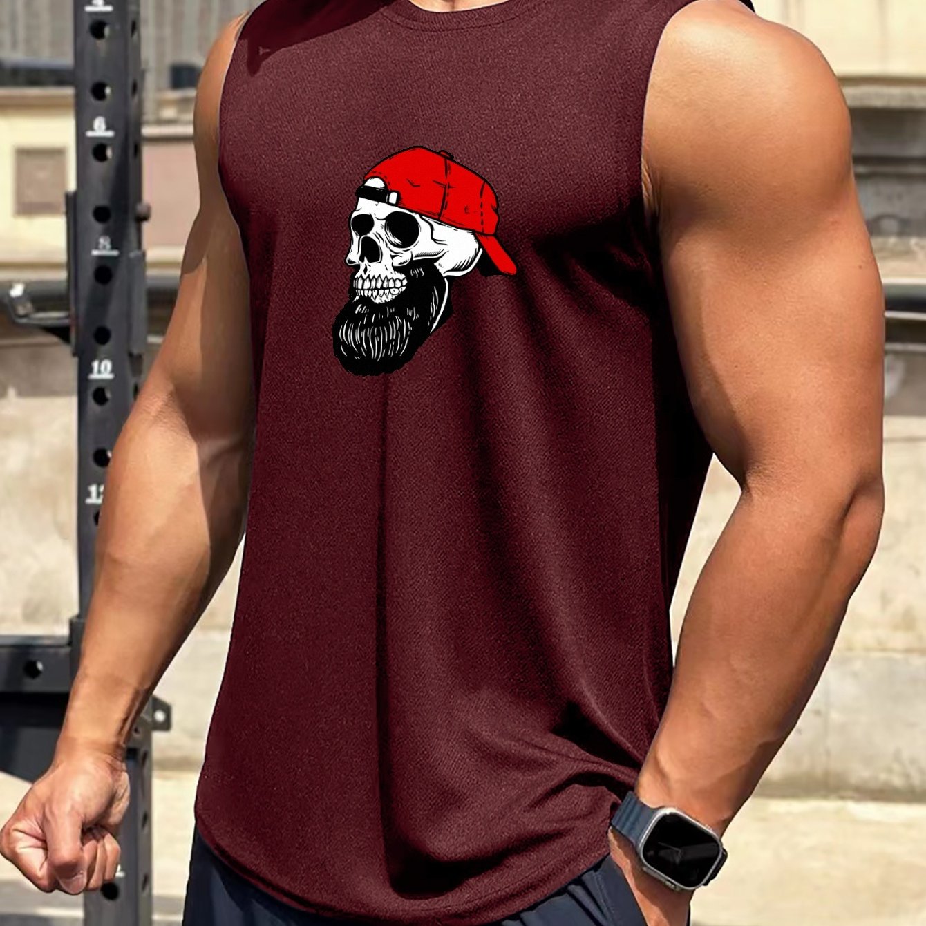 Camiseta De Calavera Divertida Para Hombre Y Niños - Sin Mangas, Diseño Humorístico, Ideal Para Fiestas O Regalo