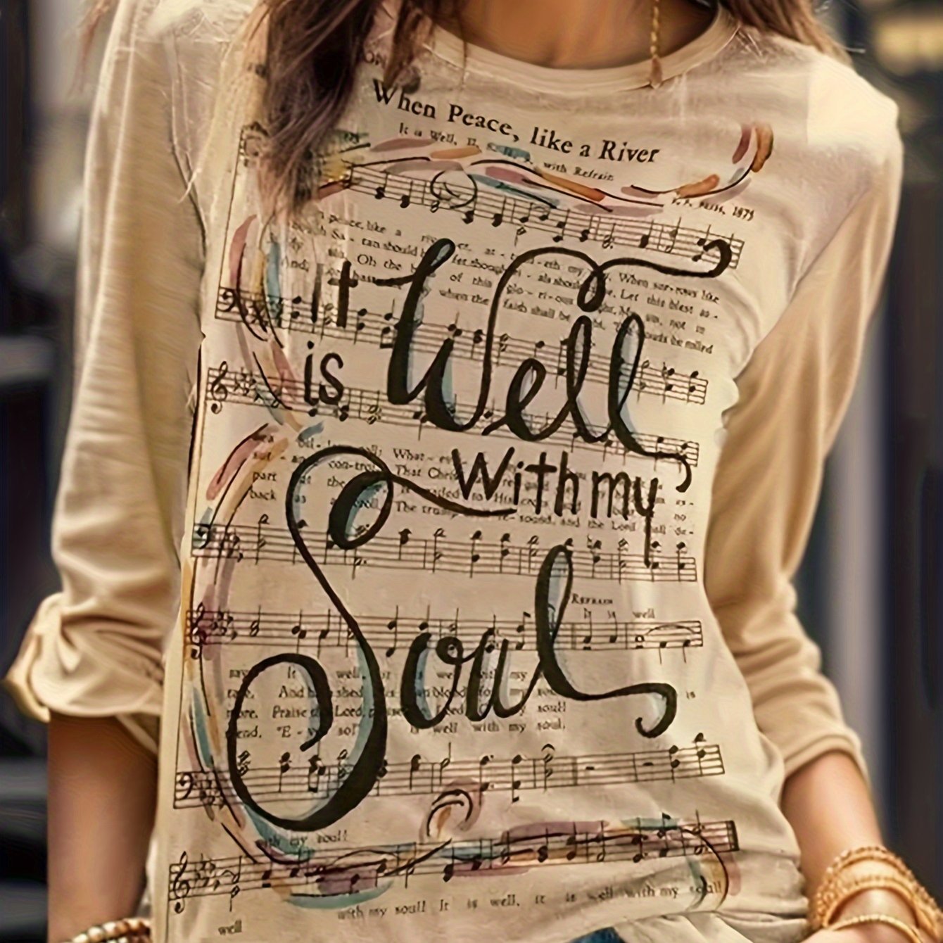 blusa satén manga larga