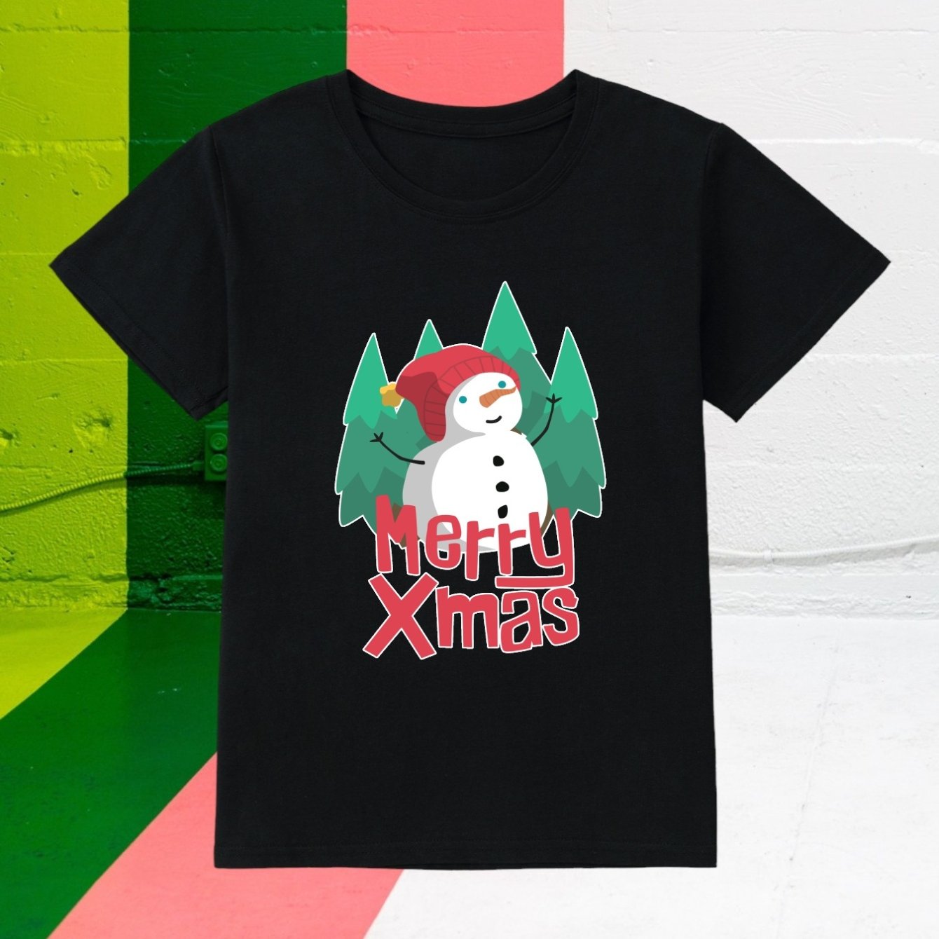 Camiseta Manga Corta Niño Cara Muñeco Nieve Navidad - Temu Chile